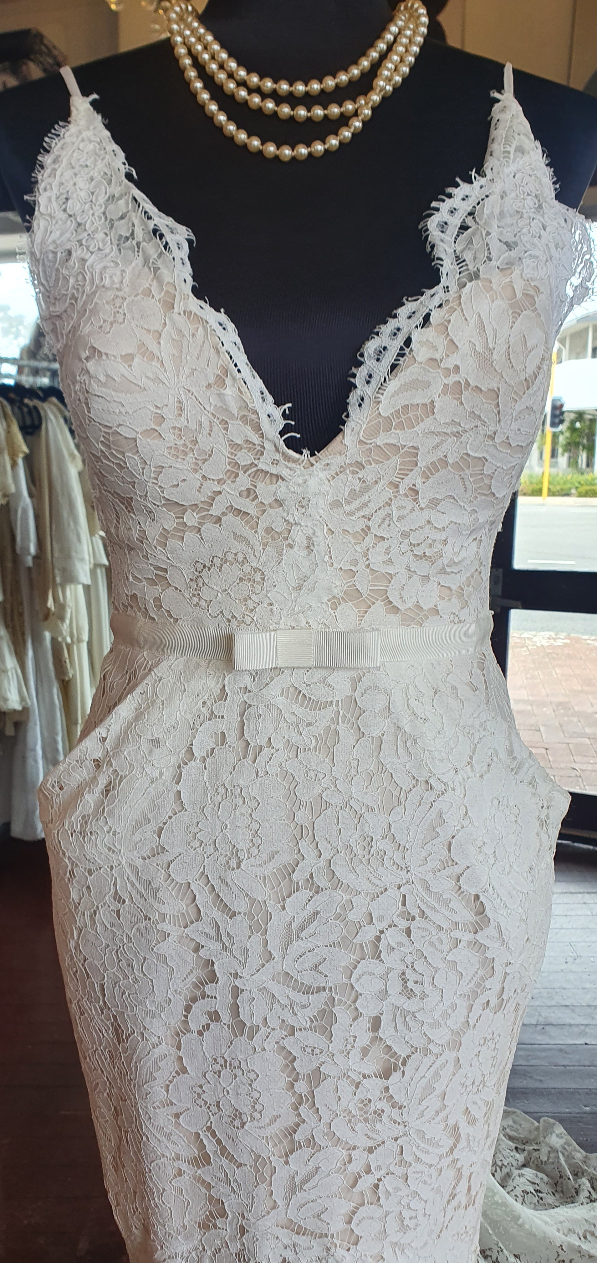 Gemy Maalouf Lace Trumpet Gown