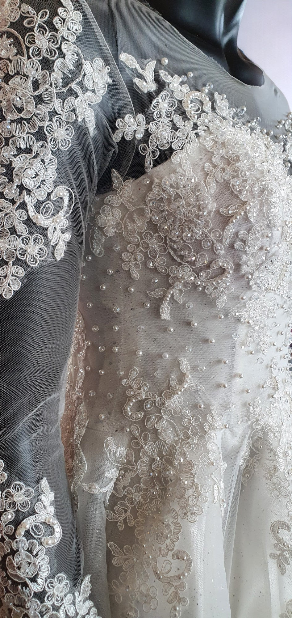 Sparkling Long Sleeve Princess Gown