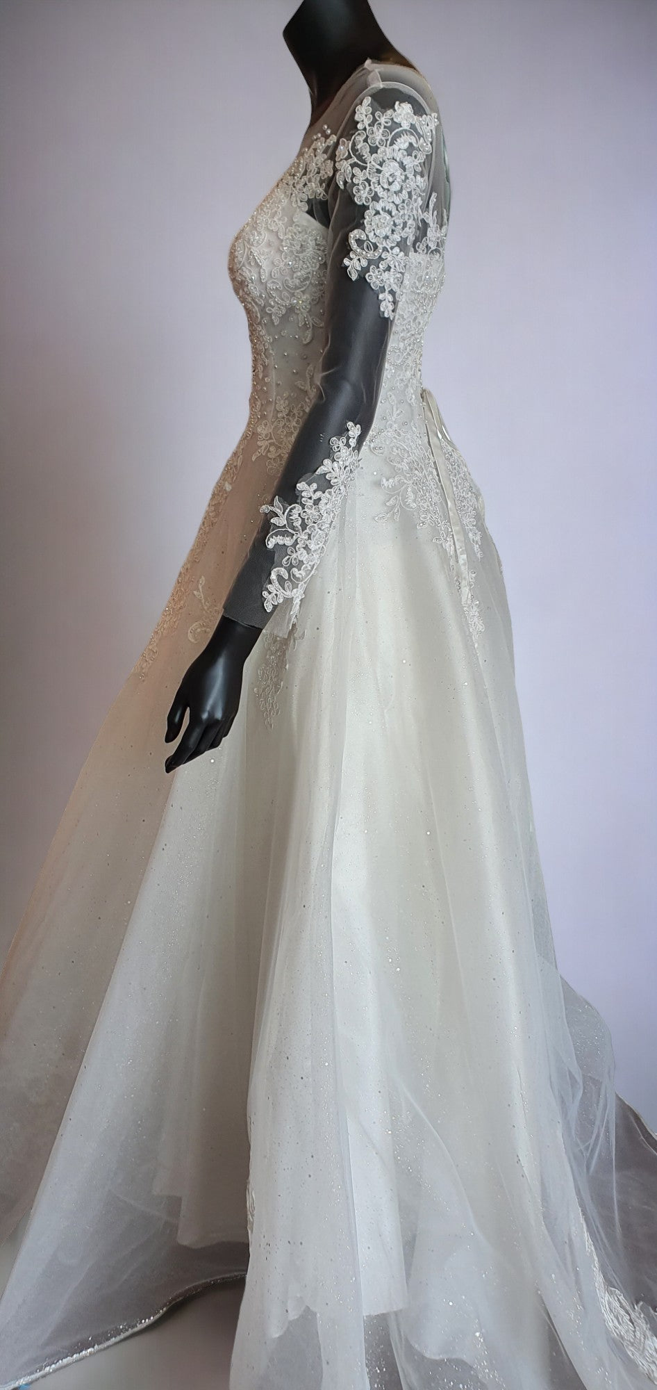 Sparkling Long Sleeve Princess Gown