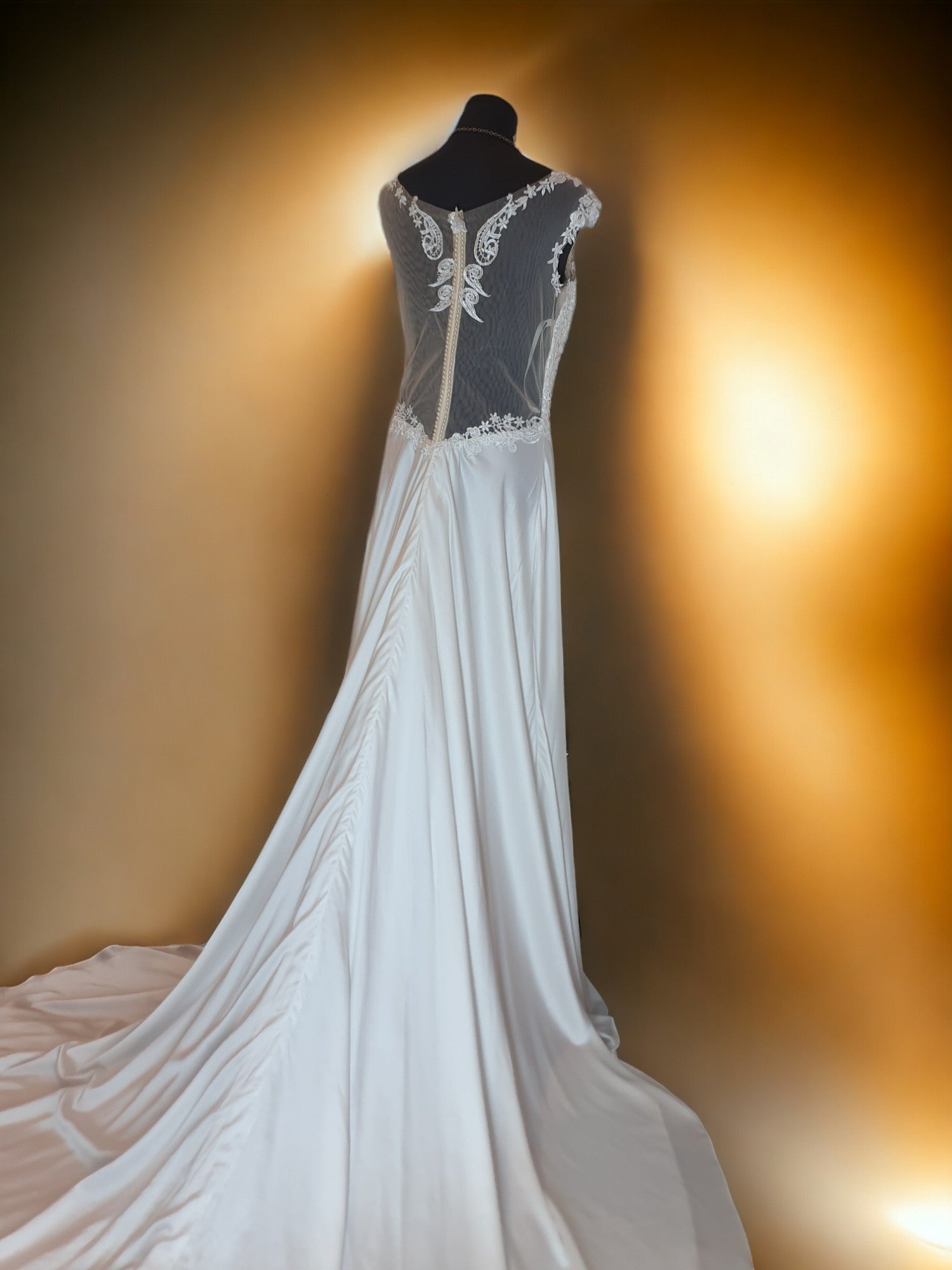 Tiamo Bella Crepe and Lace Gown