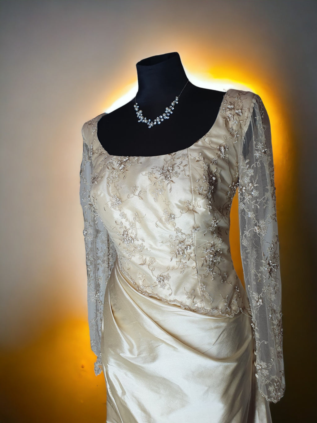 Silk Champagne Gown