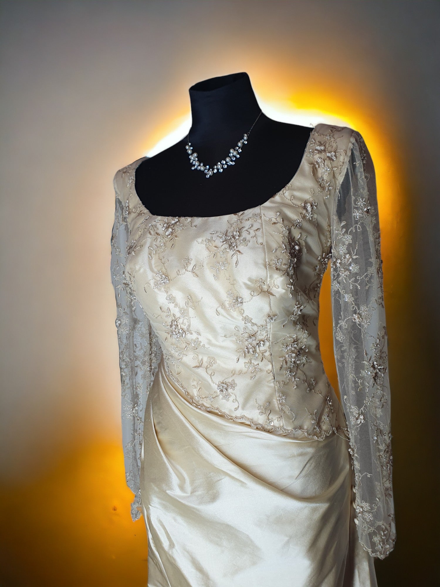 Silk Champagne Gown