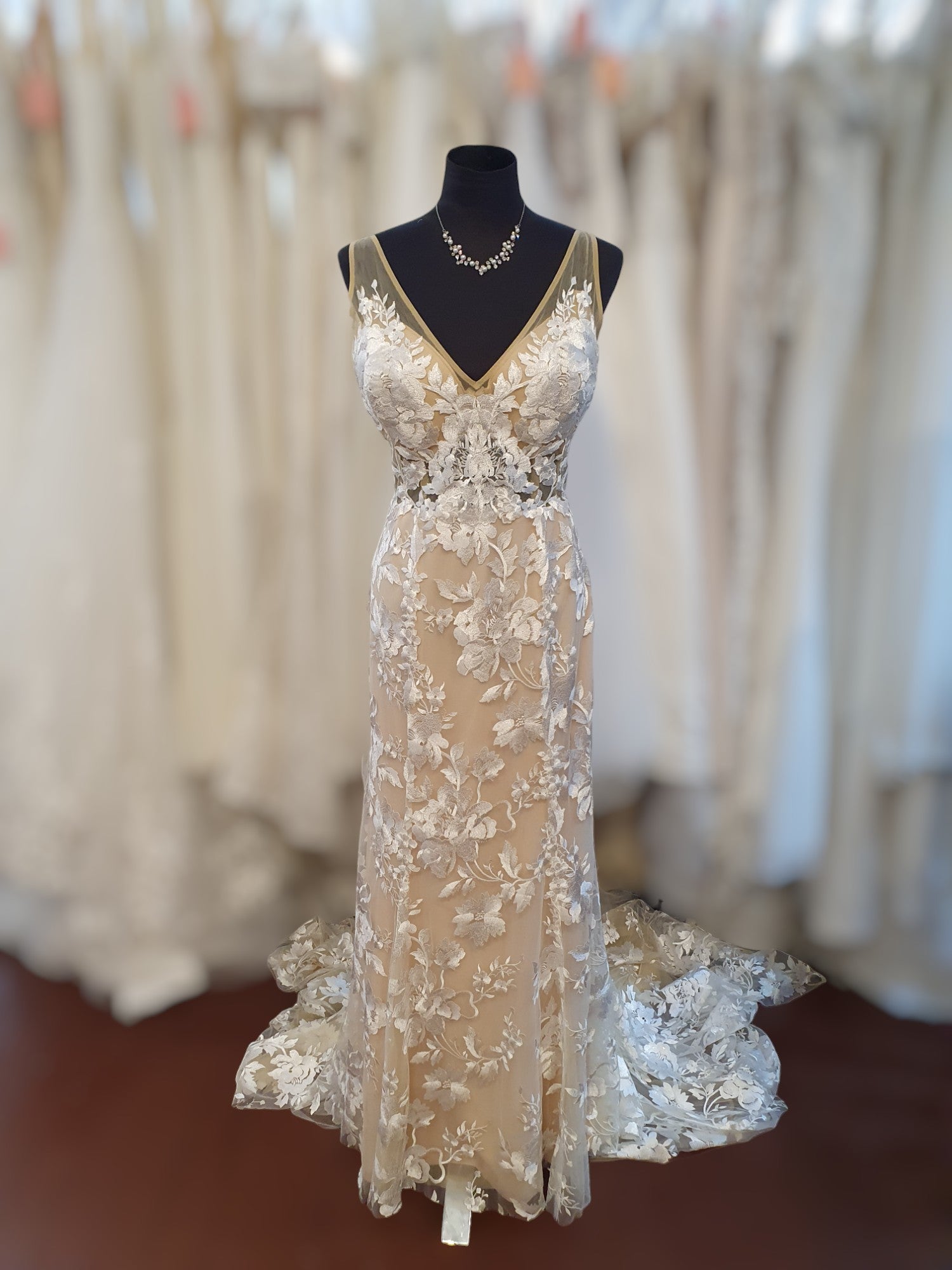 Made With Love Champagne & Lace Gown