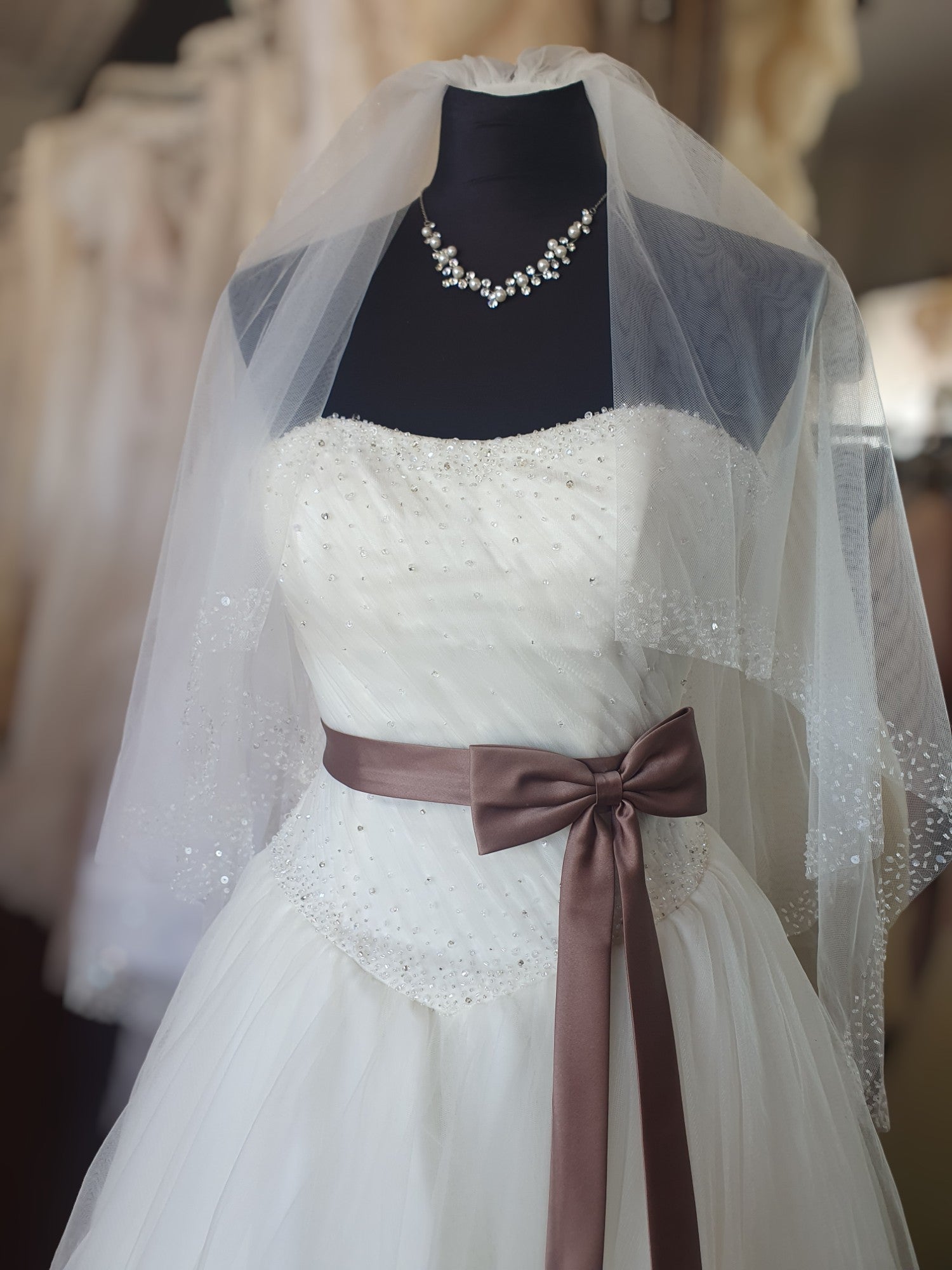Aolisha Bridal Bride Wars Gown with Gloves and Veil