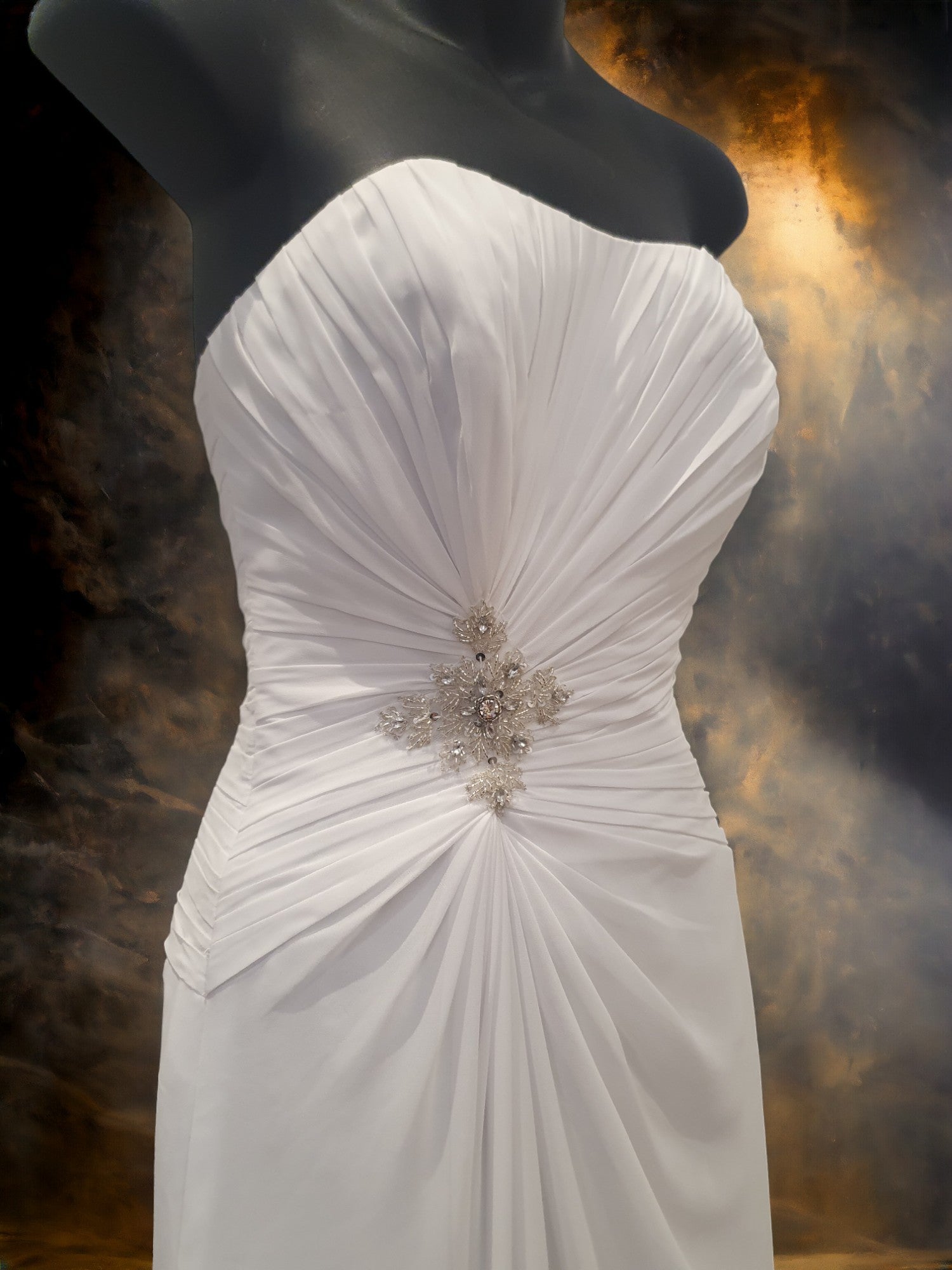 Crux Strapless Lace Up Gown