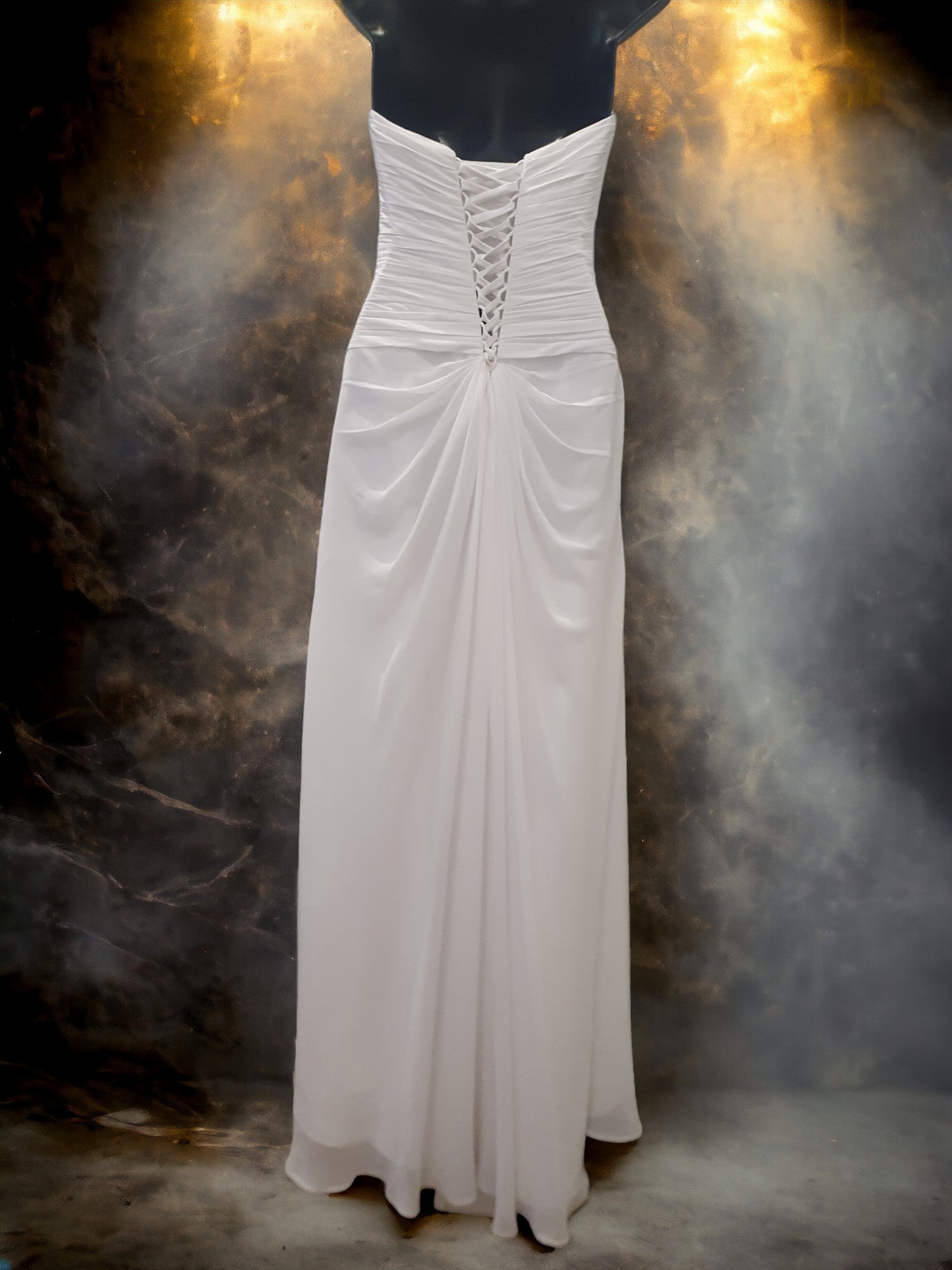 Crux Strapless Lace Up Gown