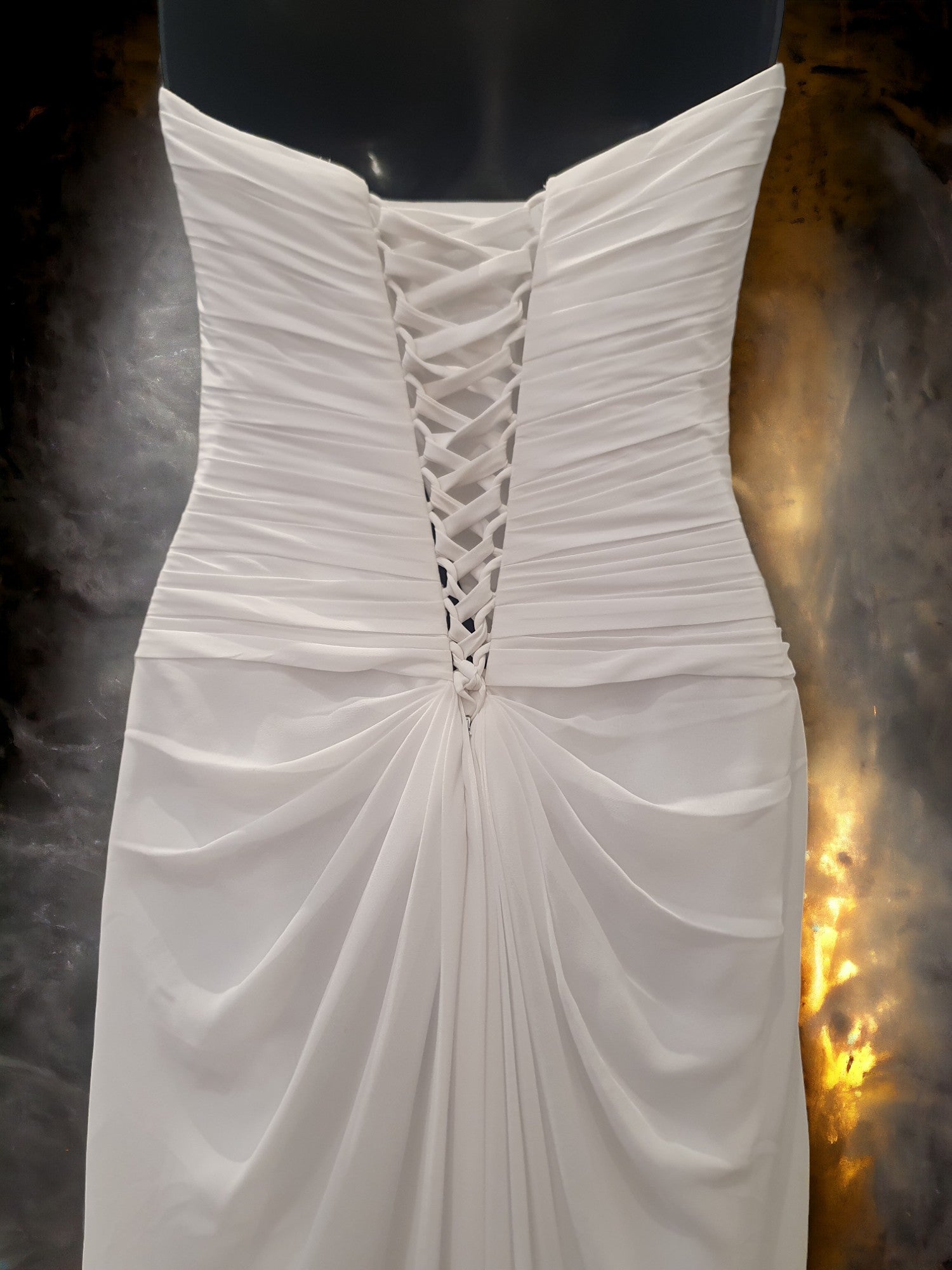 Crux Strapless Lace Up Gown