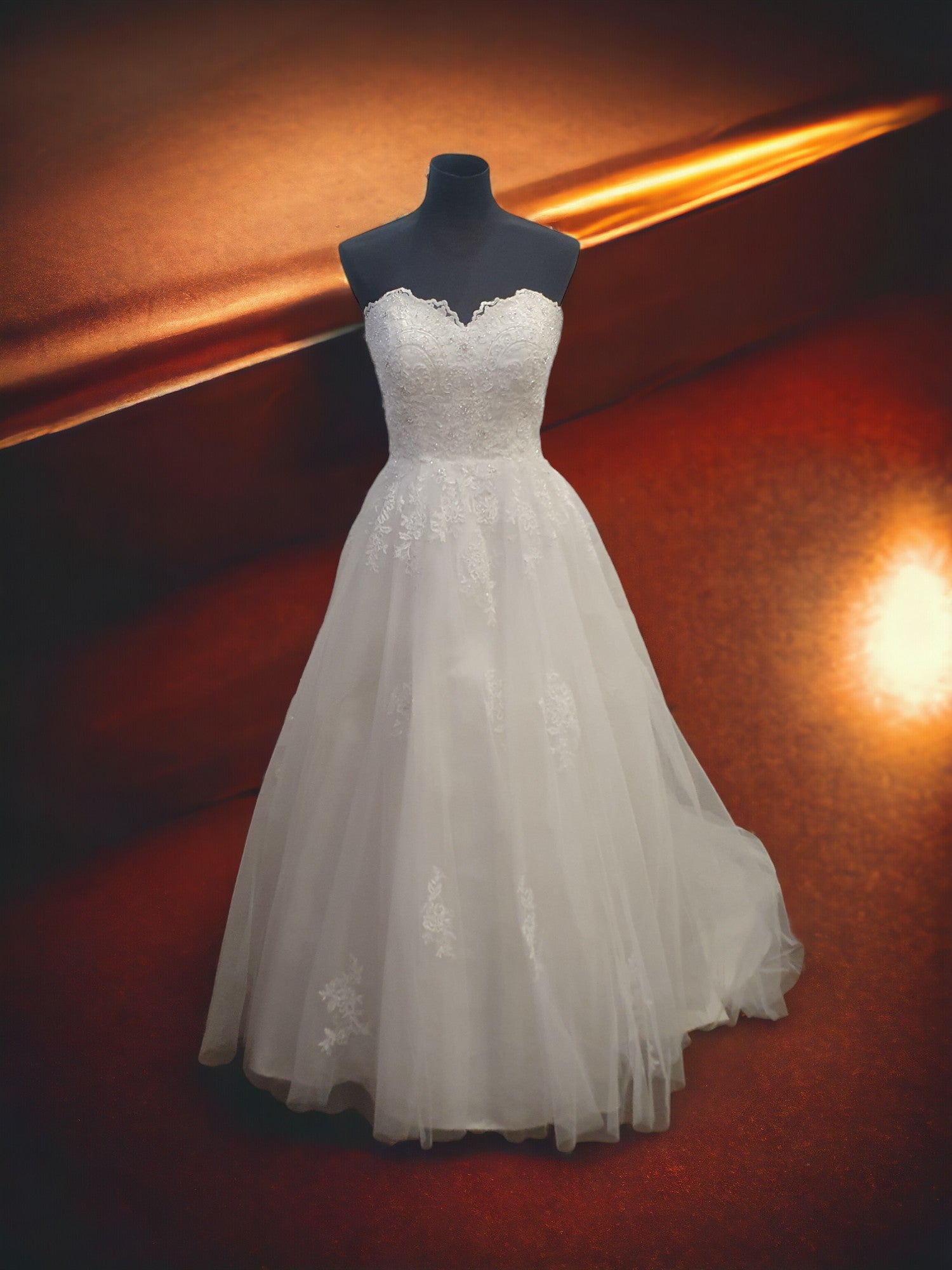 Mia Solano Strapless A-Line Gown