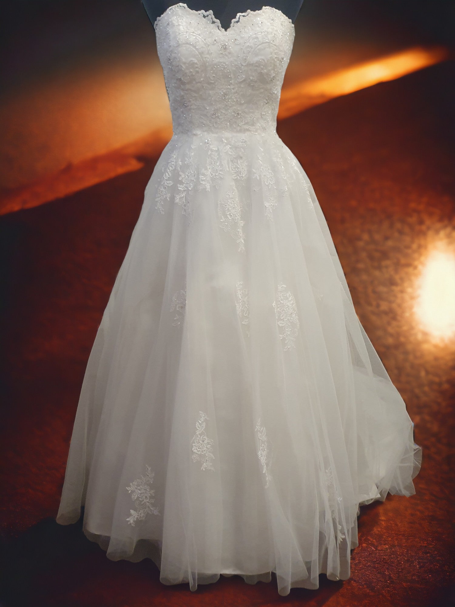 Mia Solano Strapless A-Line Gown