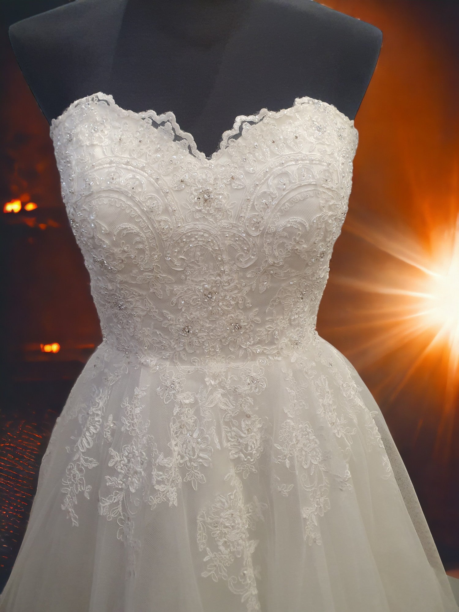 Mia Solano Strapless A-Line Gown