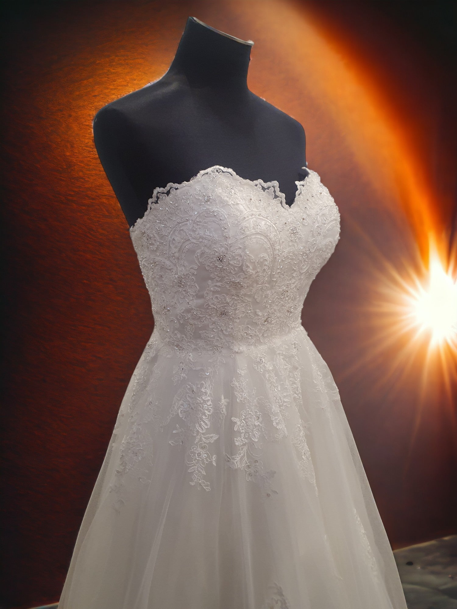 Mia Solano Strapless A-Line Gown