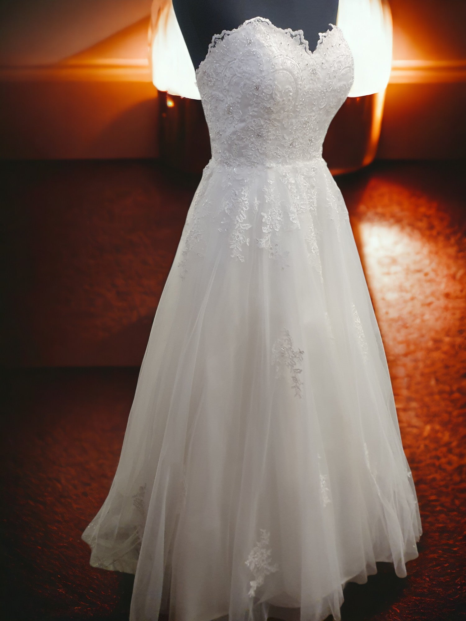 Mia Solano Strapless A-Line Gown