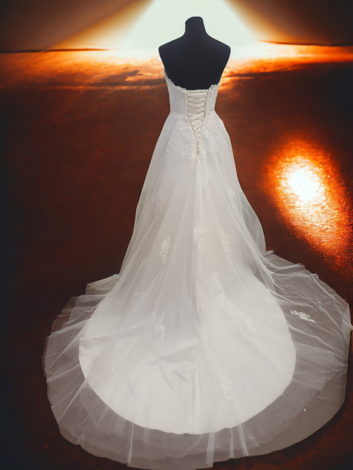 Mia Solano Strapless A-Line Gown