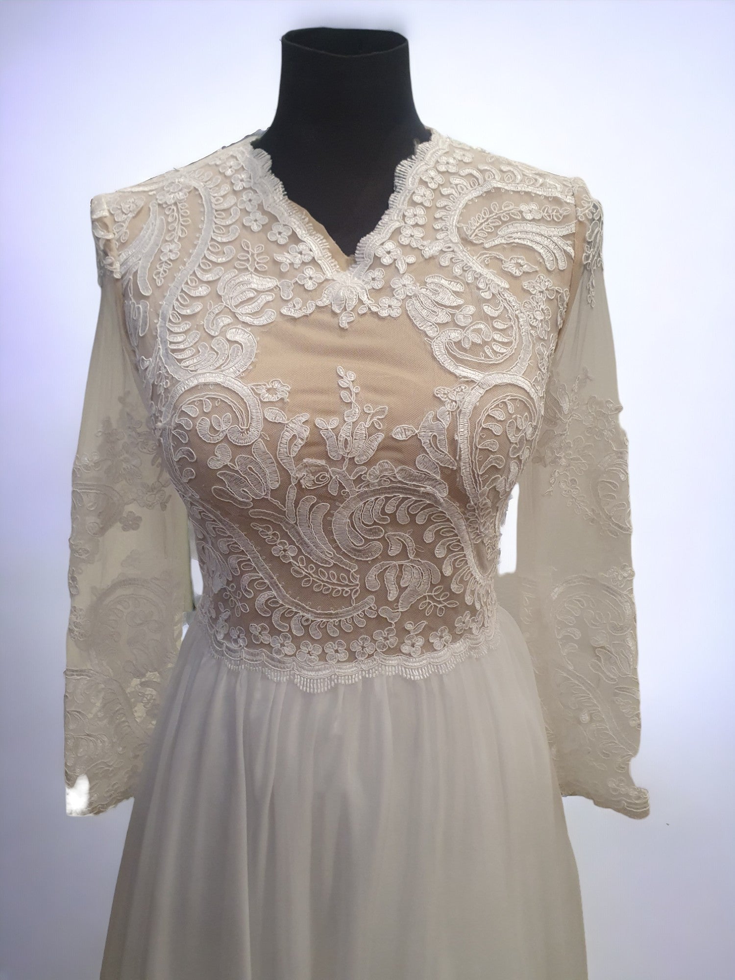Long Sleeve A-Line Gown