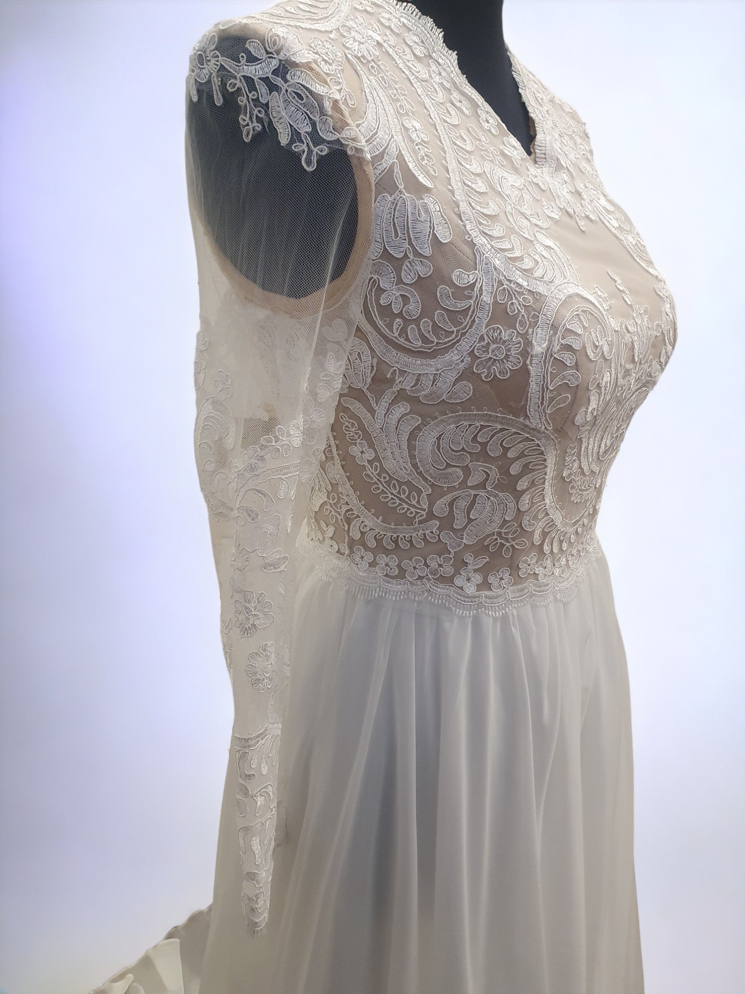 Long Sleeve A-Line Gown
