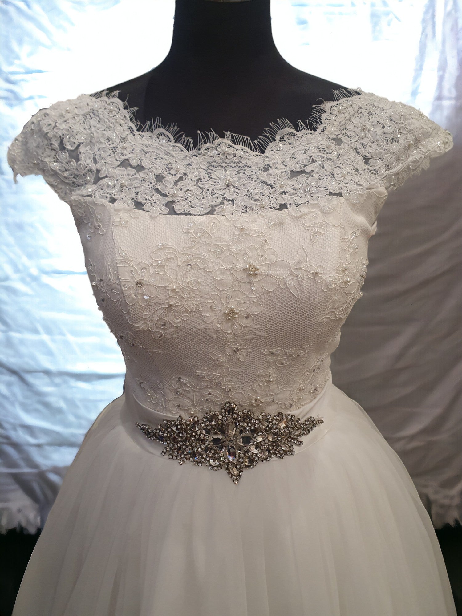 Ballgown with Cap Sleeves