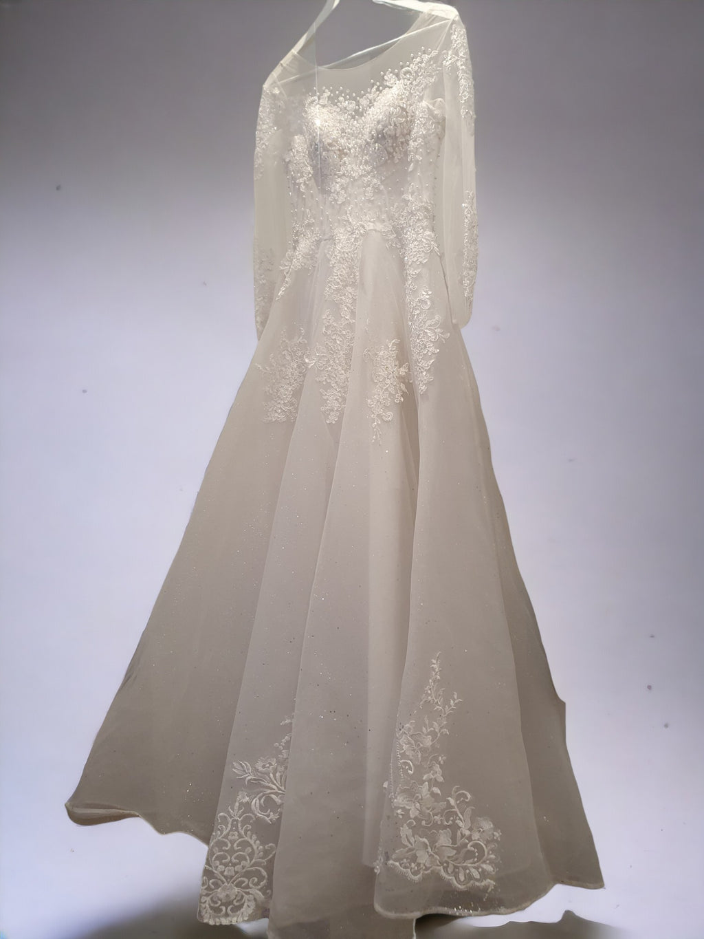 Sparkling Long Sleeve Princess Gown