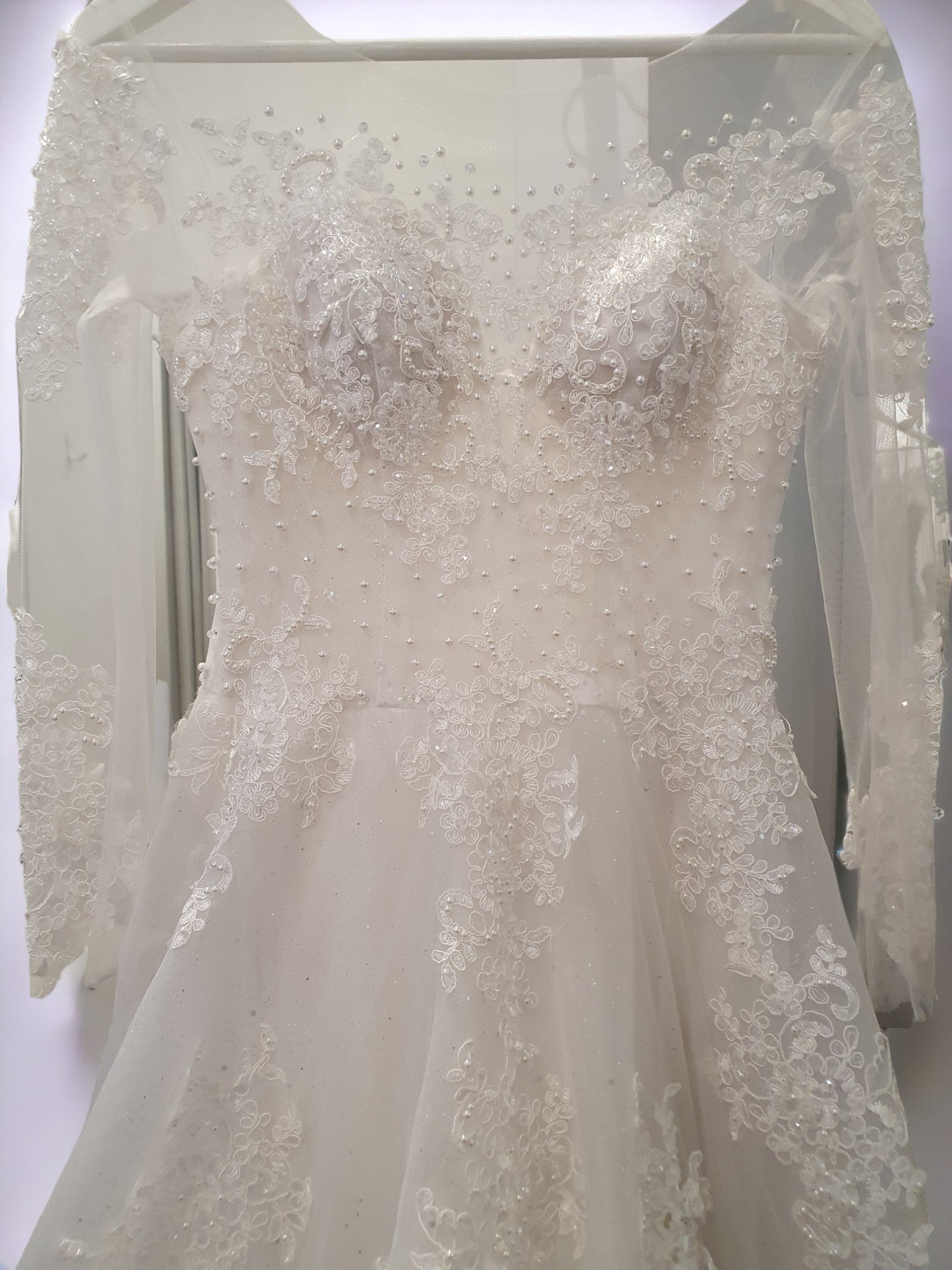 Sparkling Long Sleeve Princess Gown