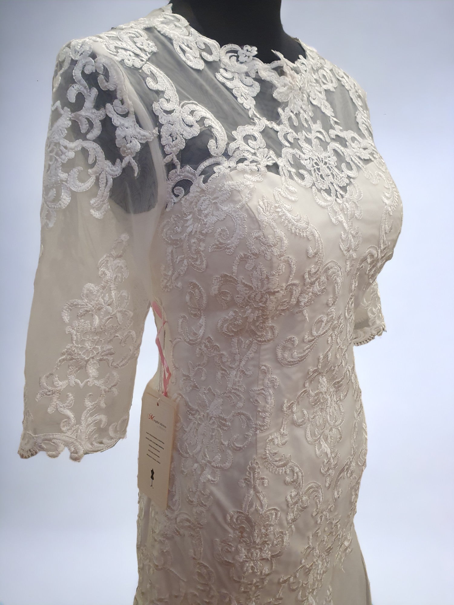 Mingda's Dress Long Sleeve Lace Fit & Flare Gown