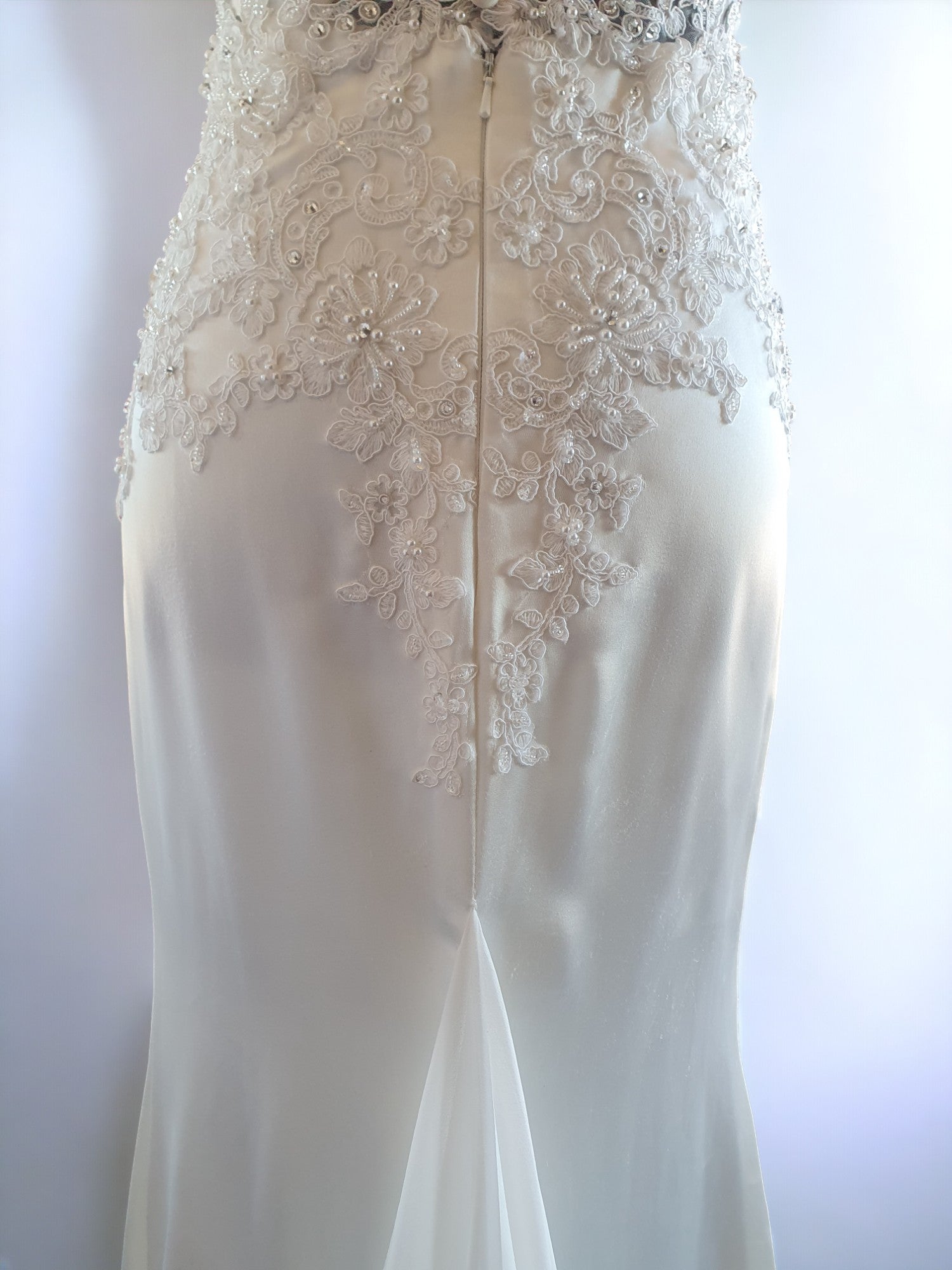 Fit & Flare Crepe Ivory Gown