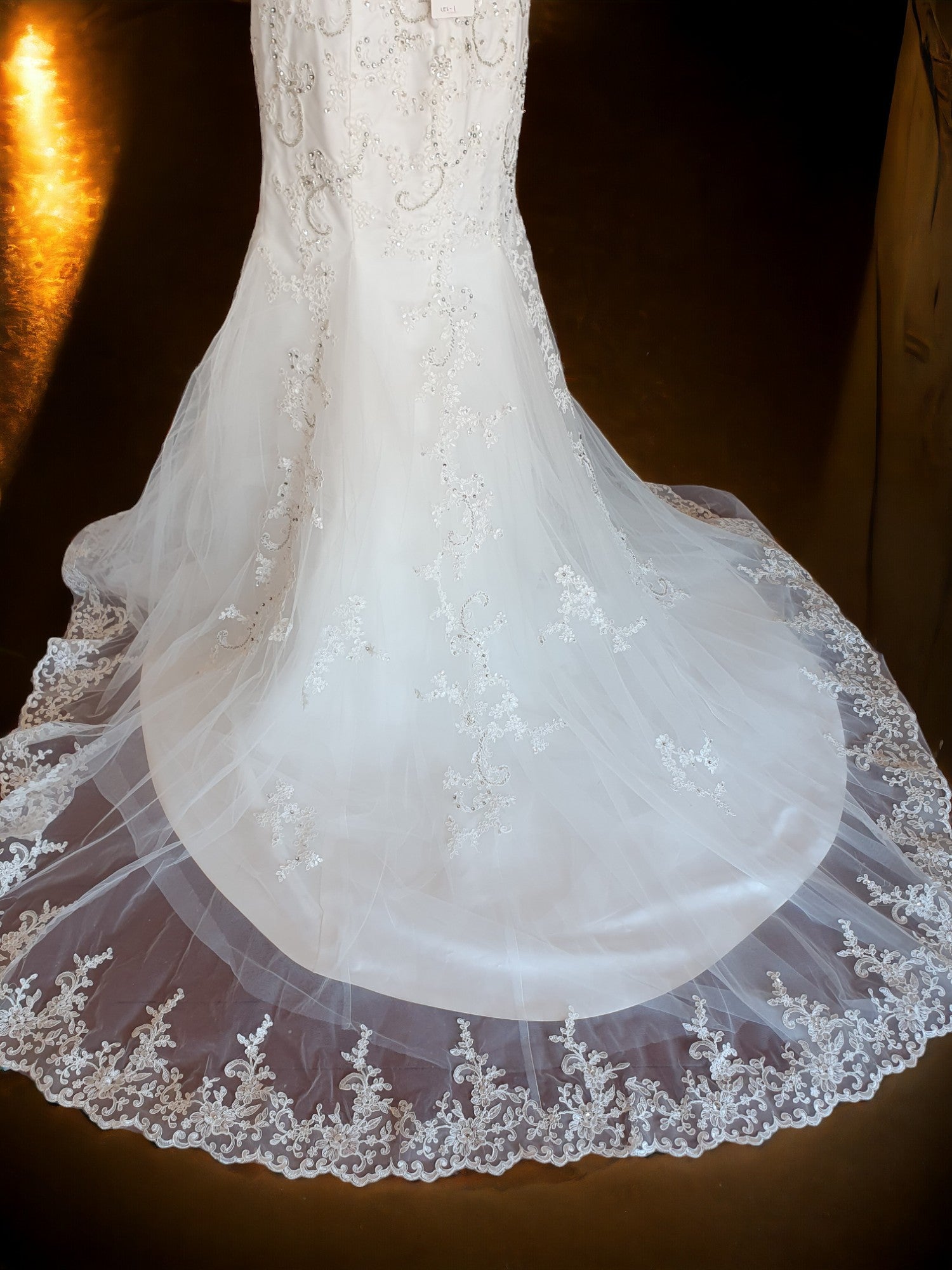 Brand New Sleeveless Fit & Flare Beaded Gown