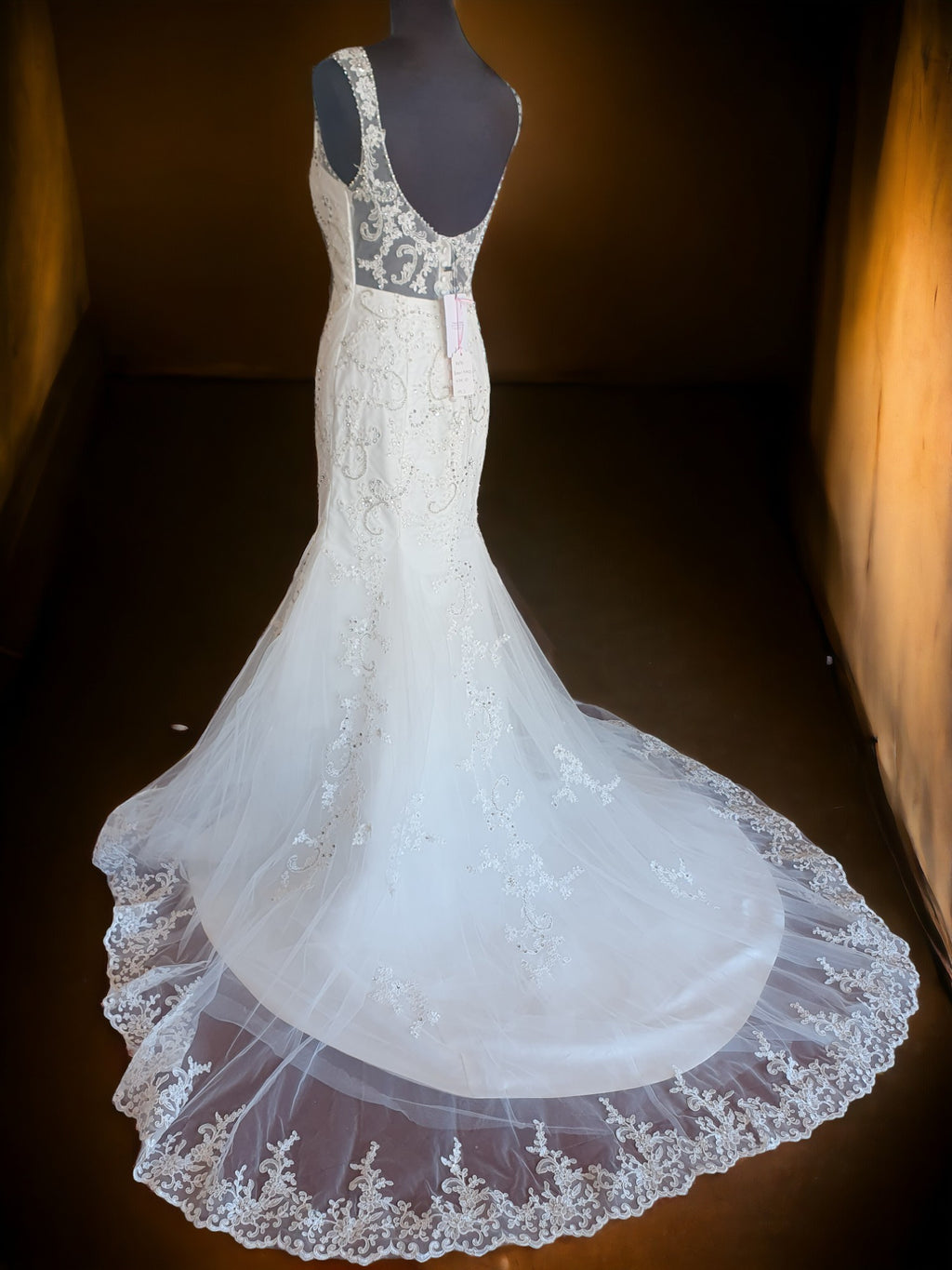Brand New Sleeveless Fit & Flare Beaded Gown