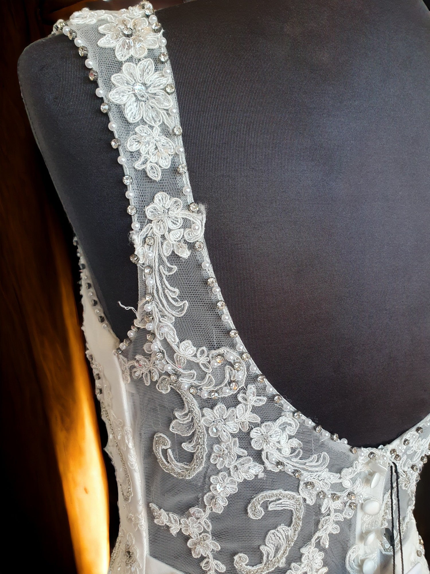 Brand New Sleeveless Fit & Flare Beaded Gown