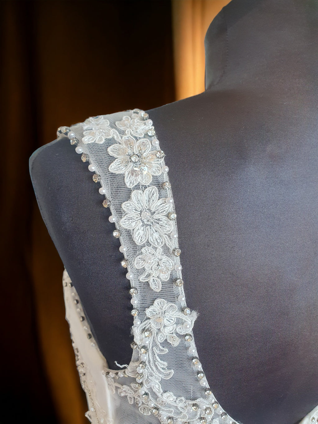 Brand New Sleeveless Fit & Flare Beaded Gown