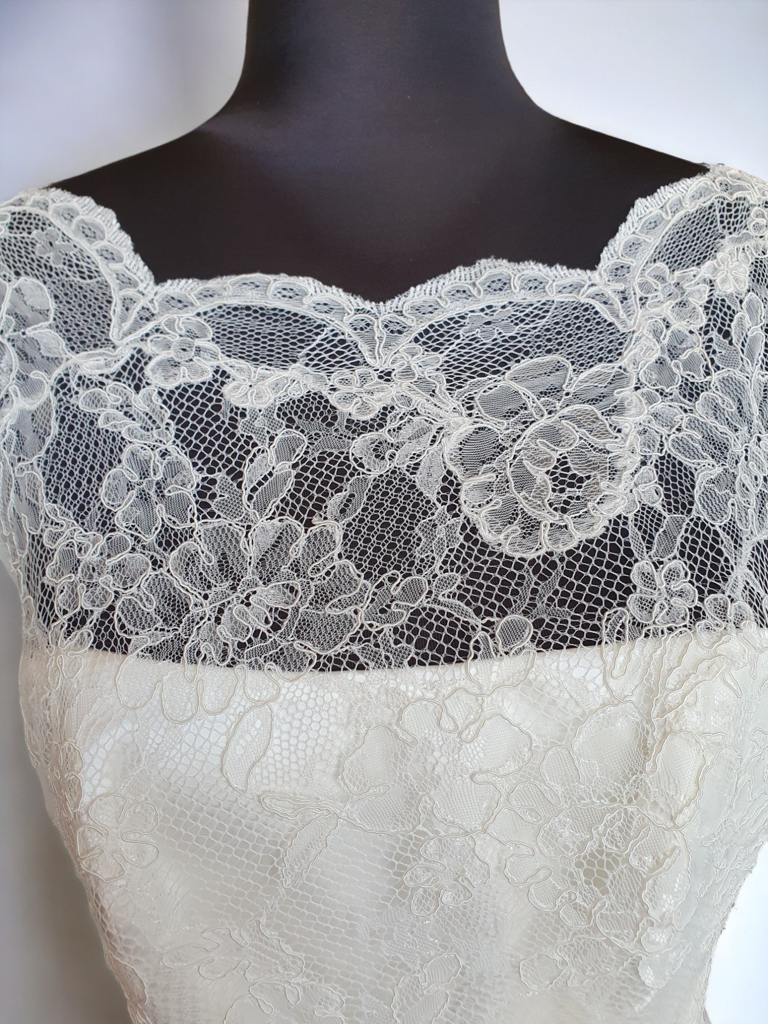 Augusta Jones Lace Fit & Flare Gown with Optional Belt