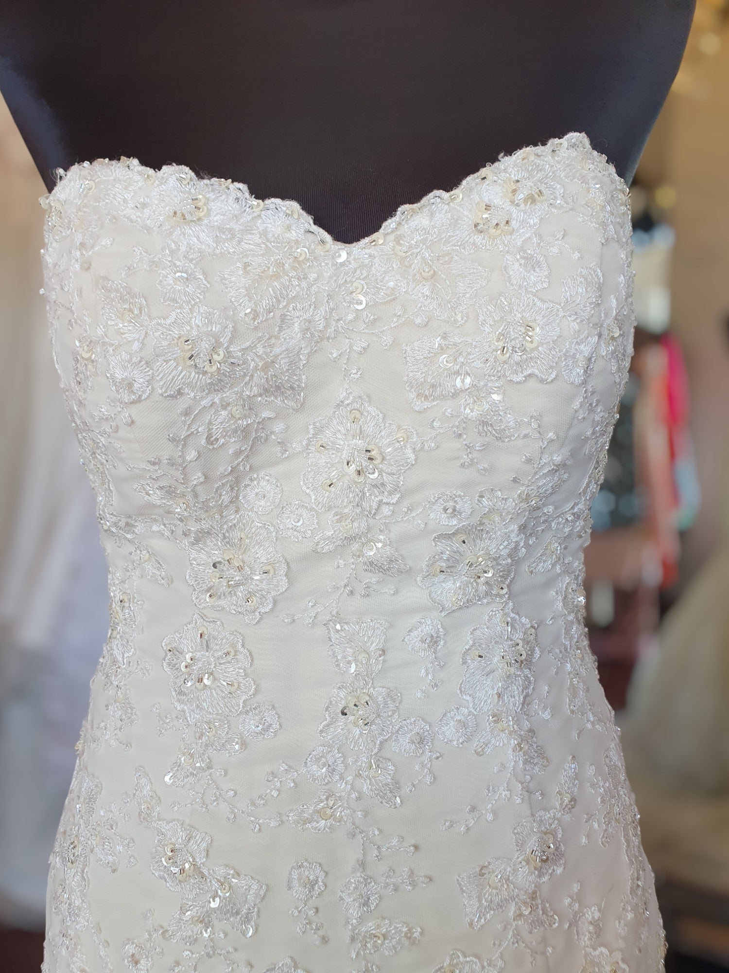 Stella York Strapless Sweetheart Gown