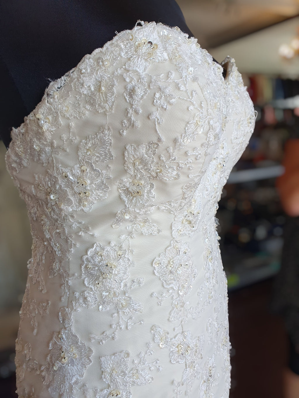 Stella York Strapless Sweetheart Gown