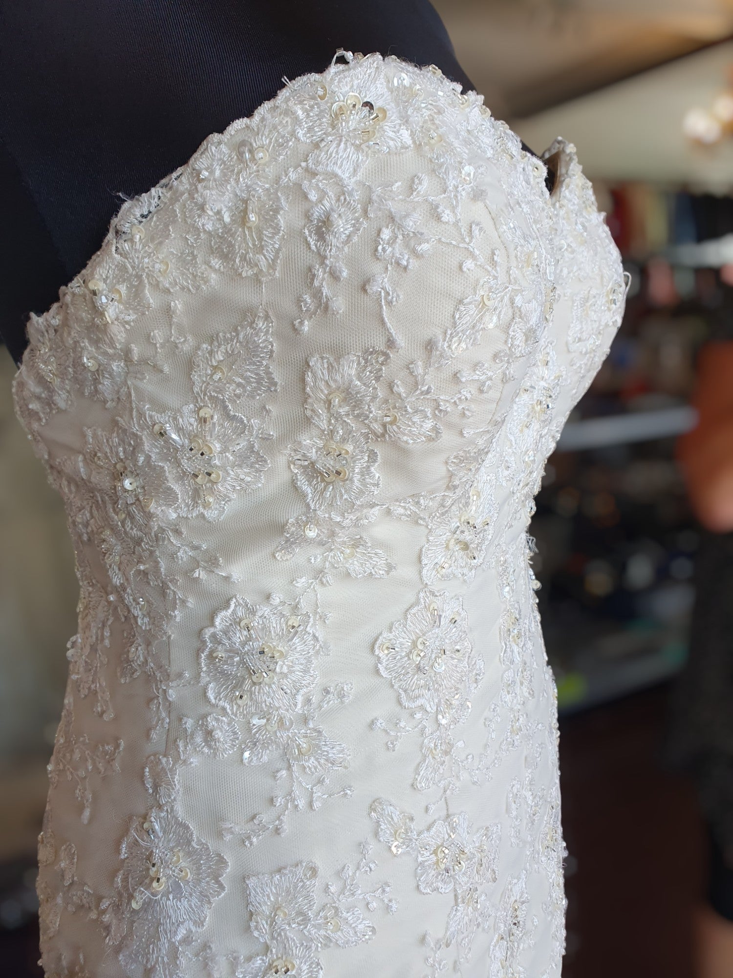 Stella York Strapless Sweetheart Gown