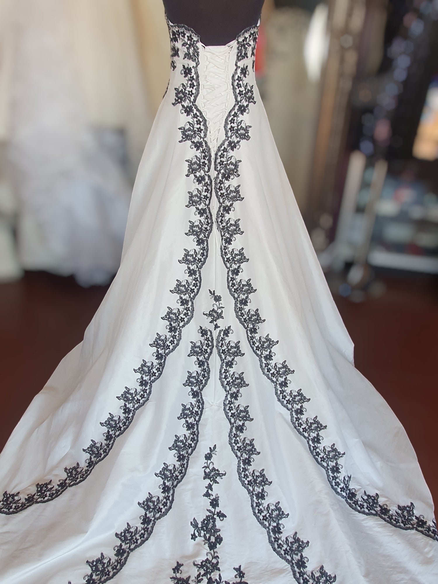 Barbara Calabro Black & White Gown
