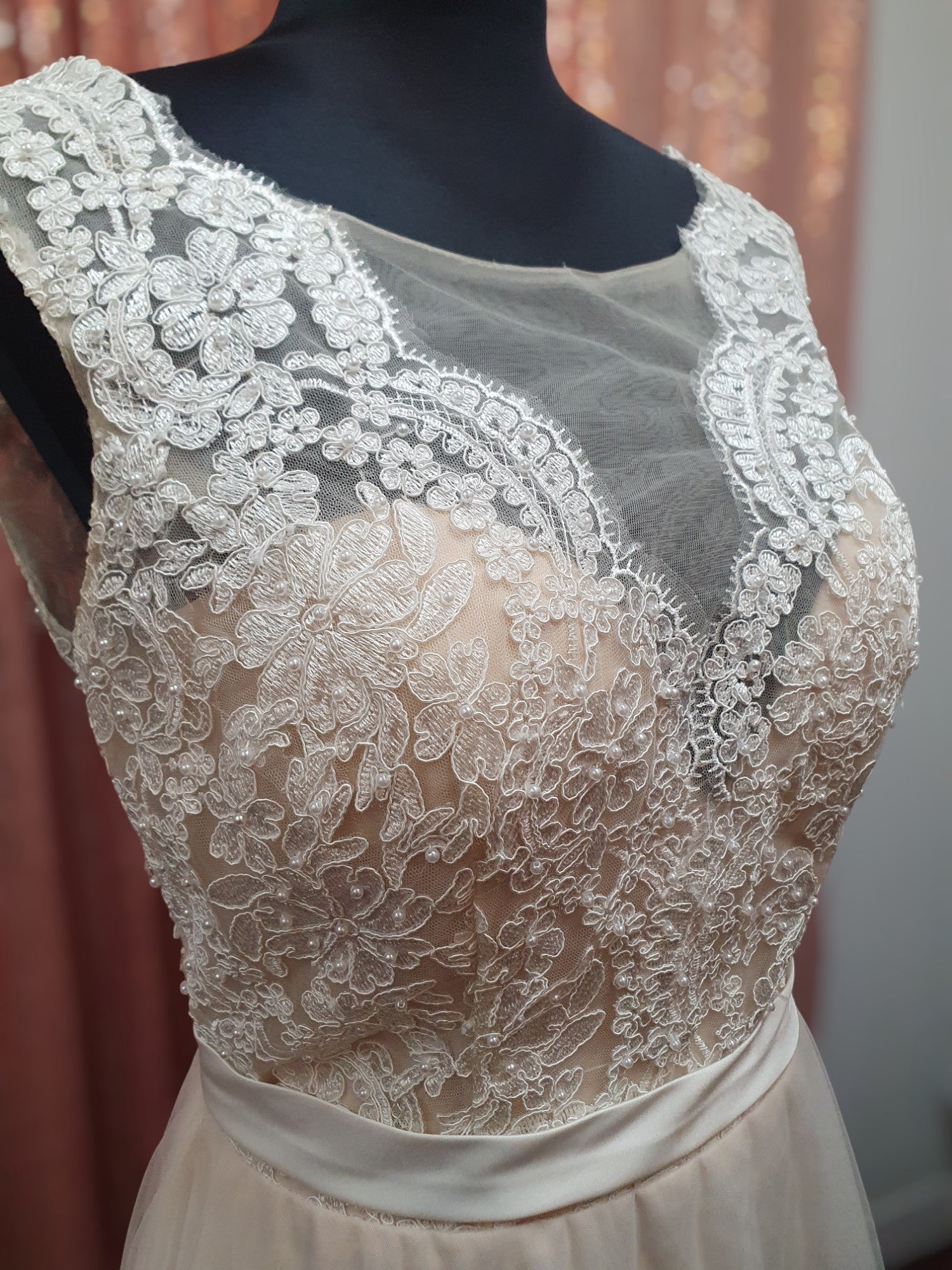 Lace and Tulle A-Line Gown