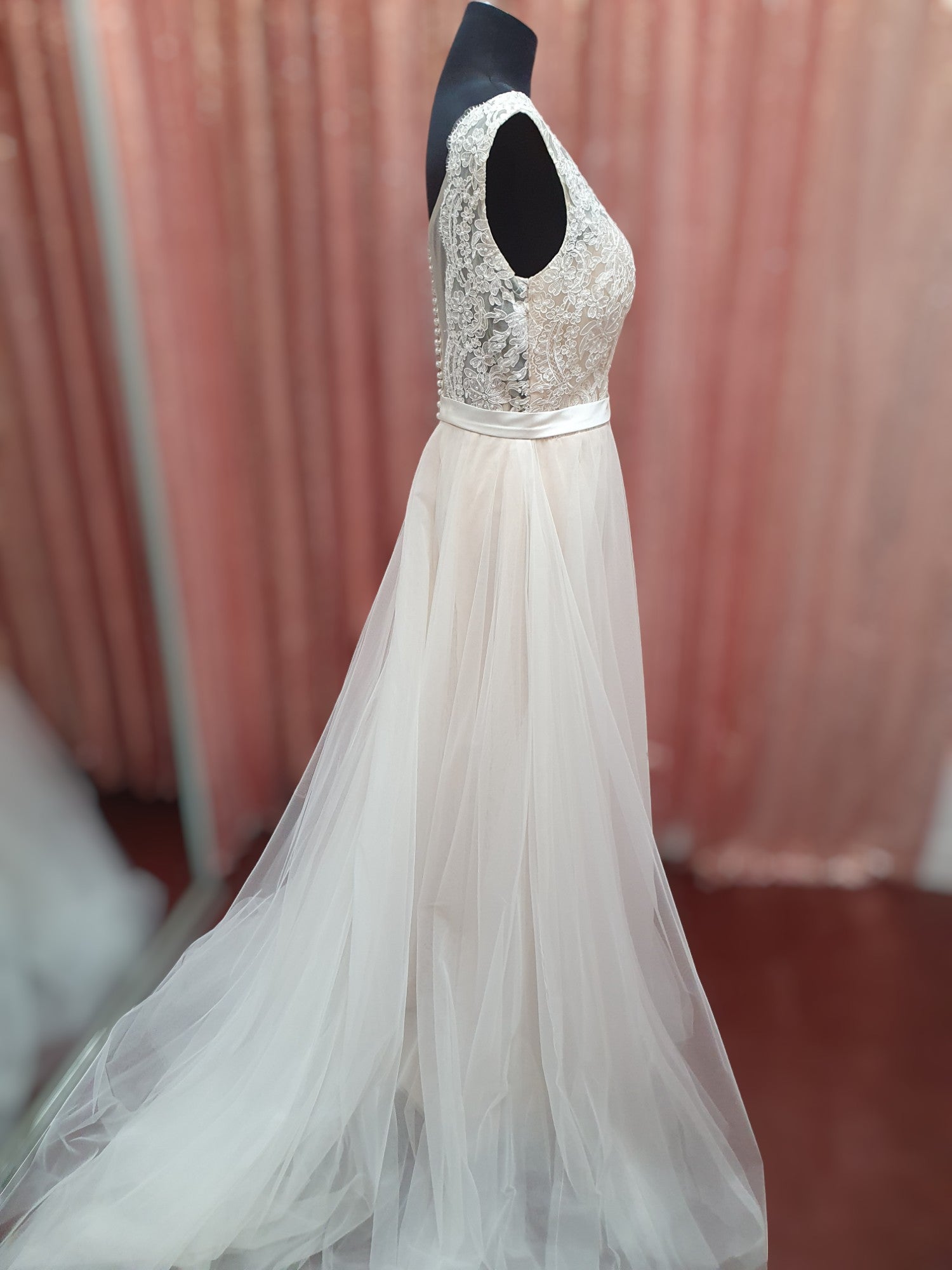 Lace and Tulle A-Line Gown