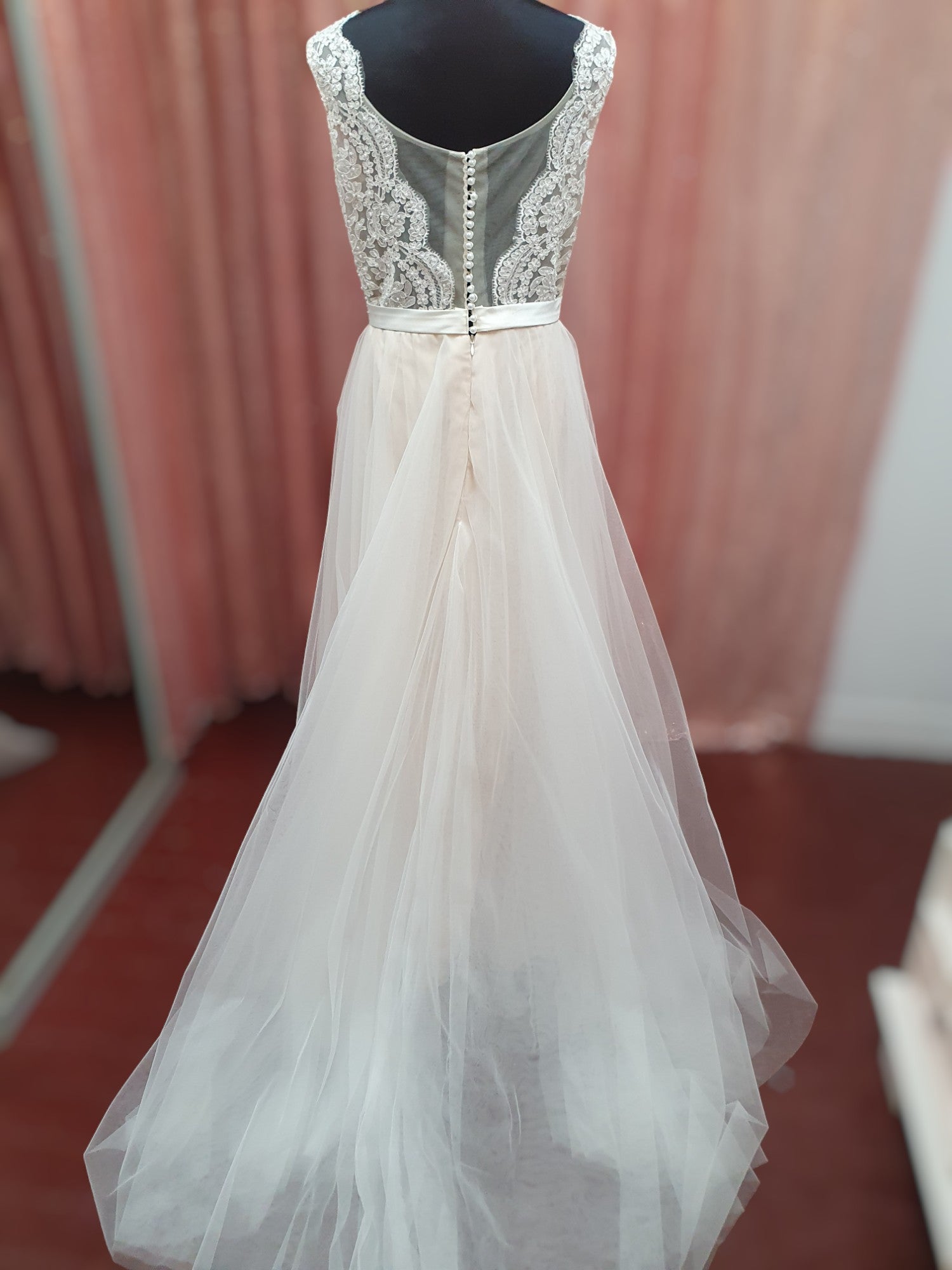 Lace and Tulle A-Line Gown