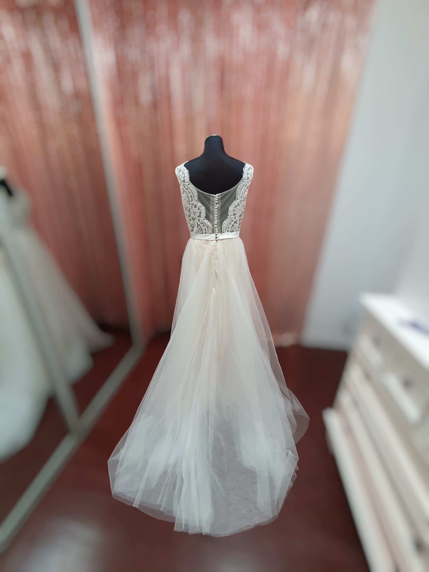 Lace and Tulle A-Line Gown