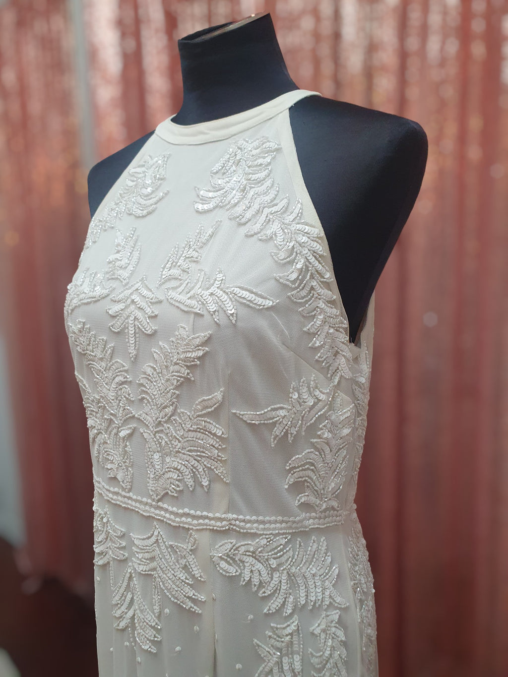Beaded Halter Gown