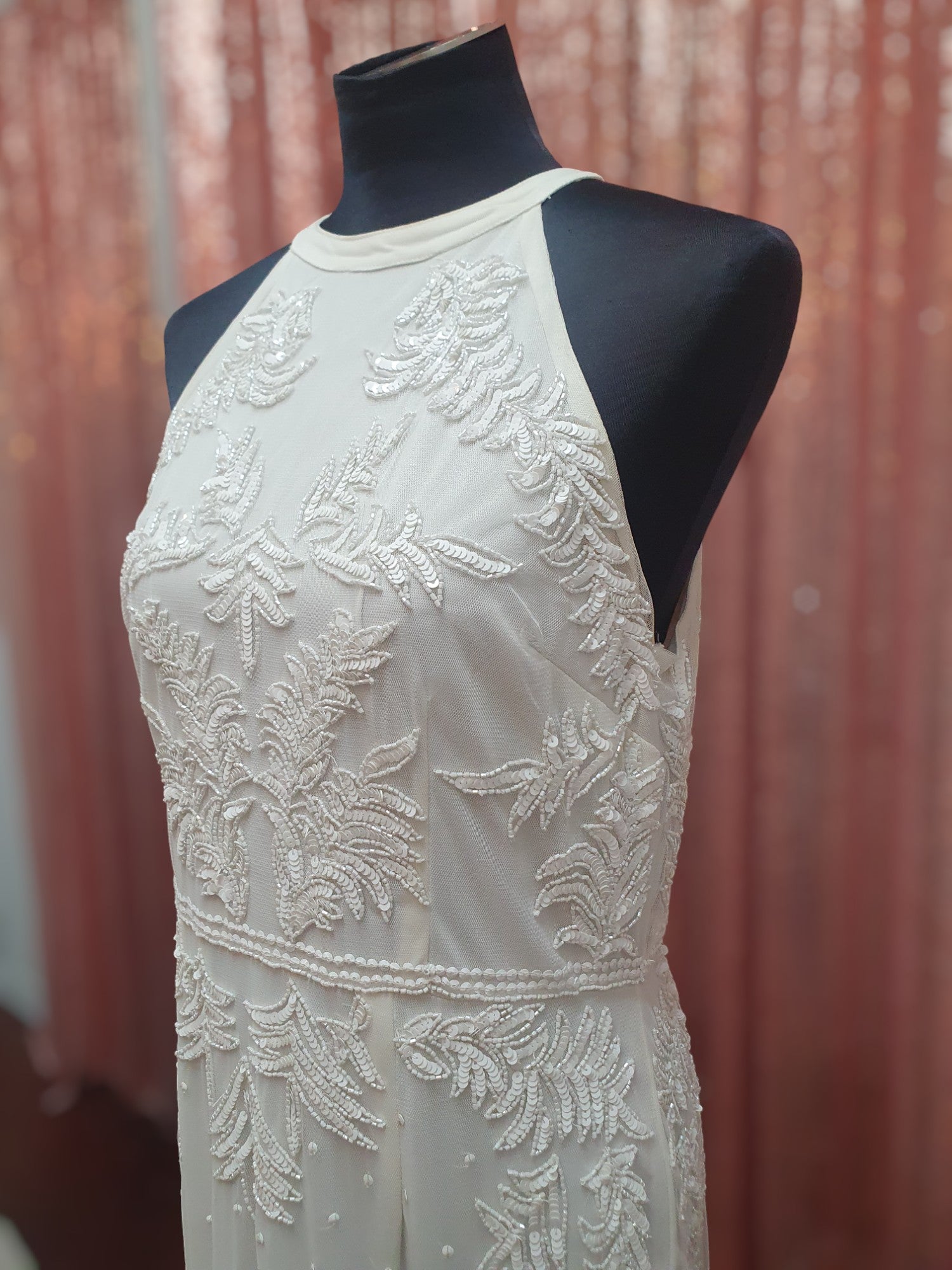 Beaded Halter Gown