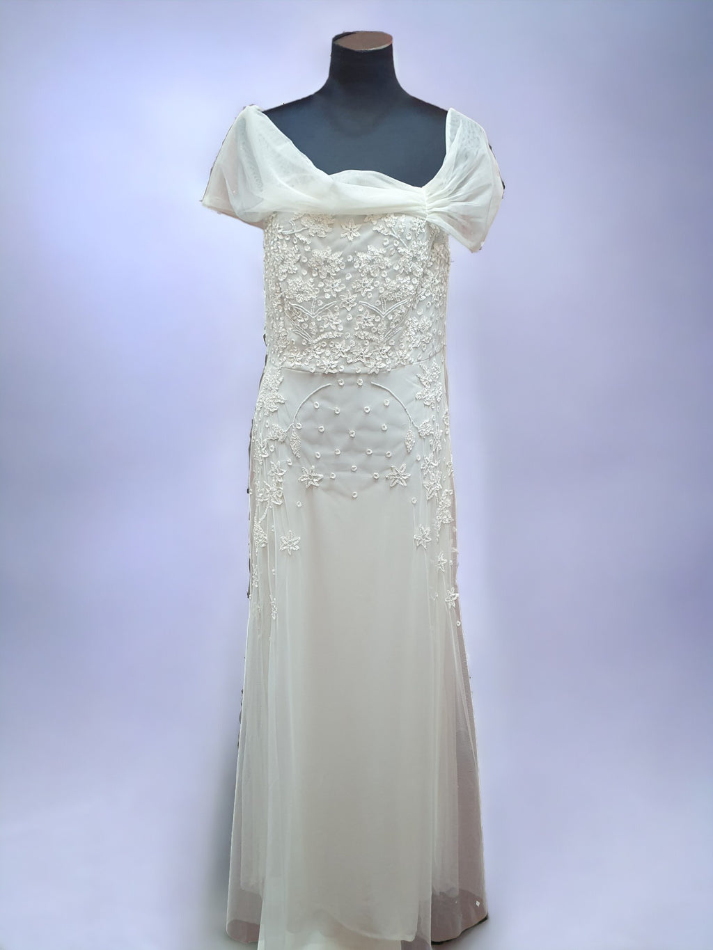 Soft Tulle Off Shoulder Gown