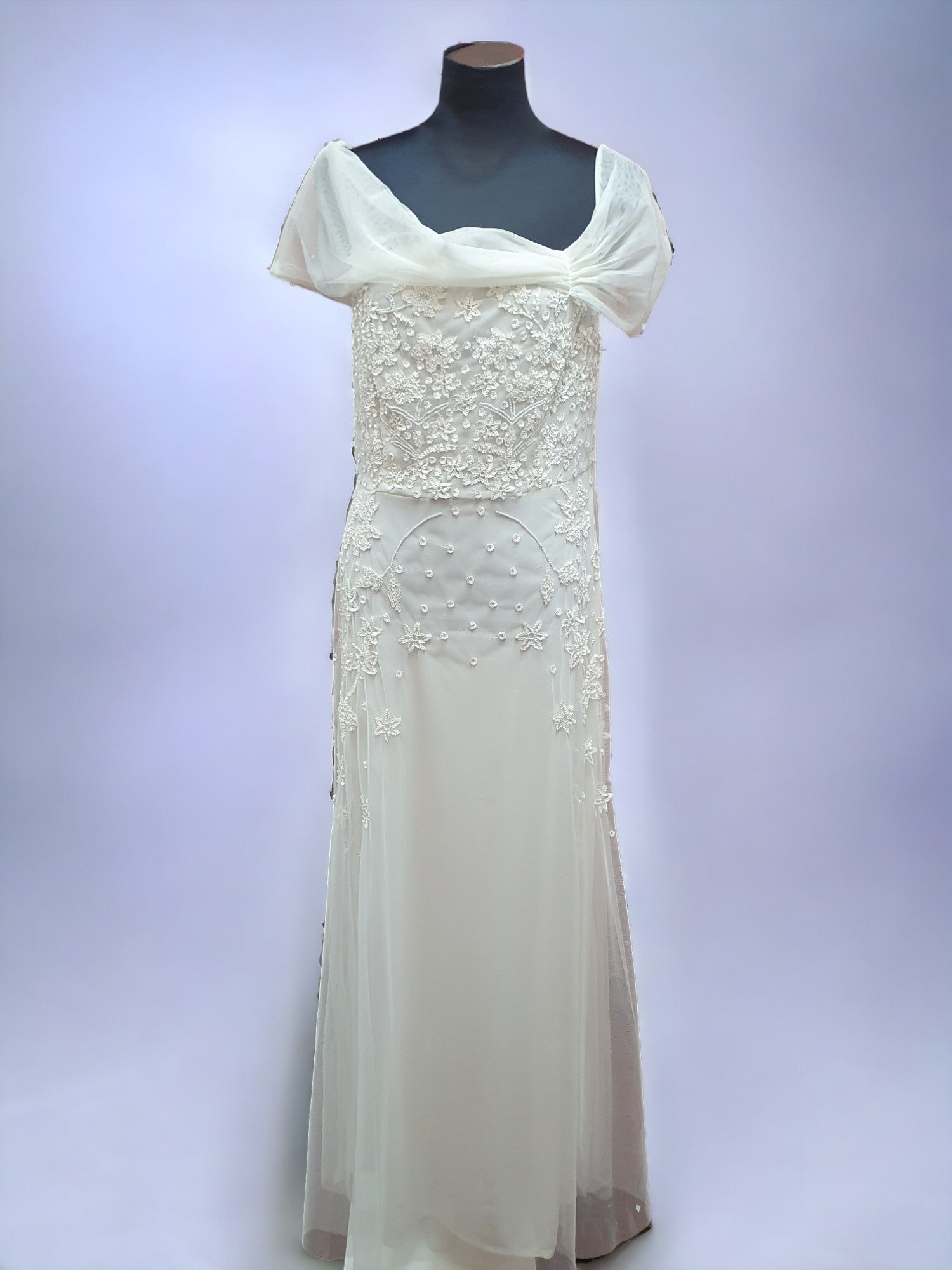 Soft Tulle Off Shoulder Gown