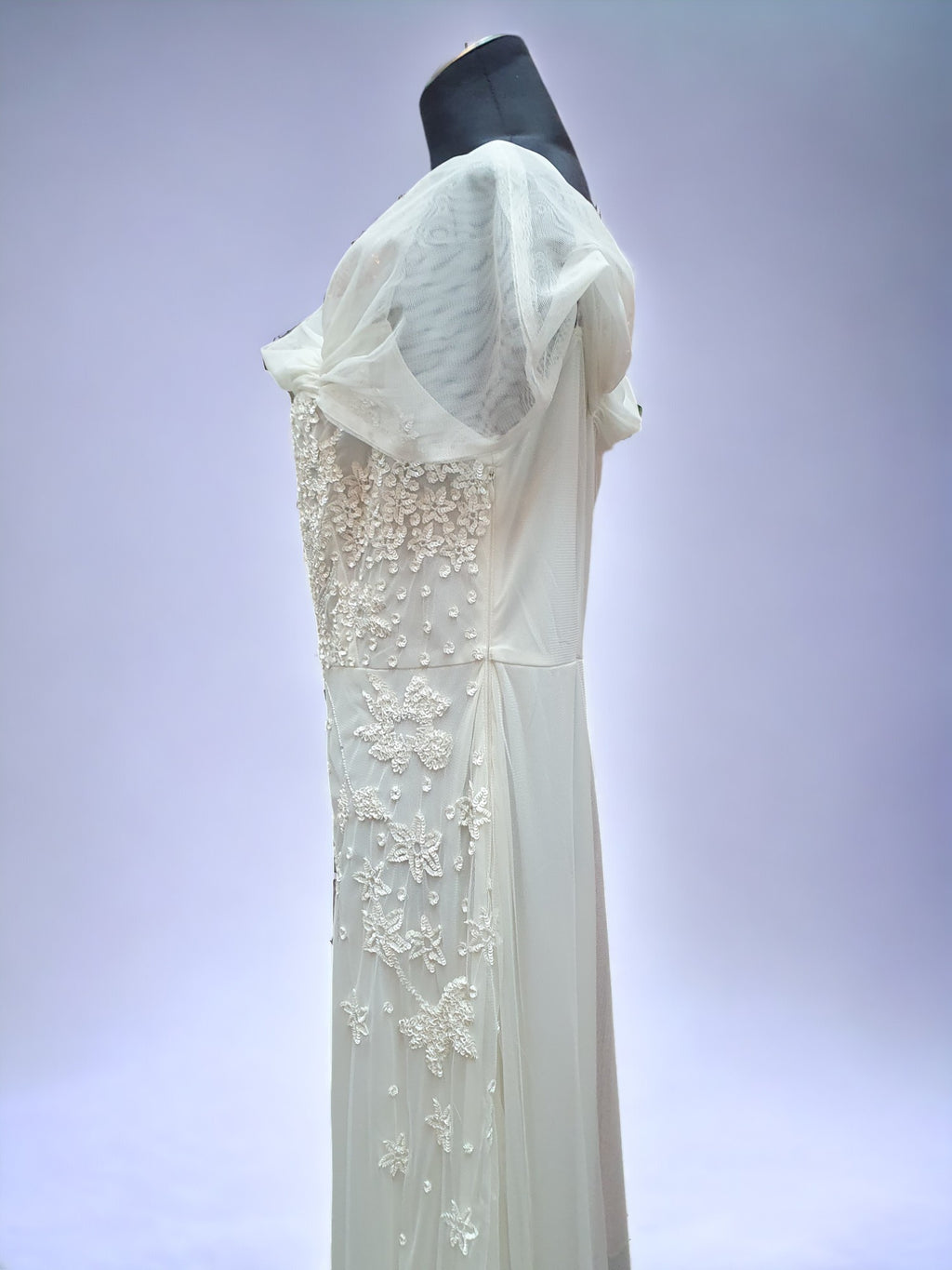 Soft Tulle Off Shoulder Gown