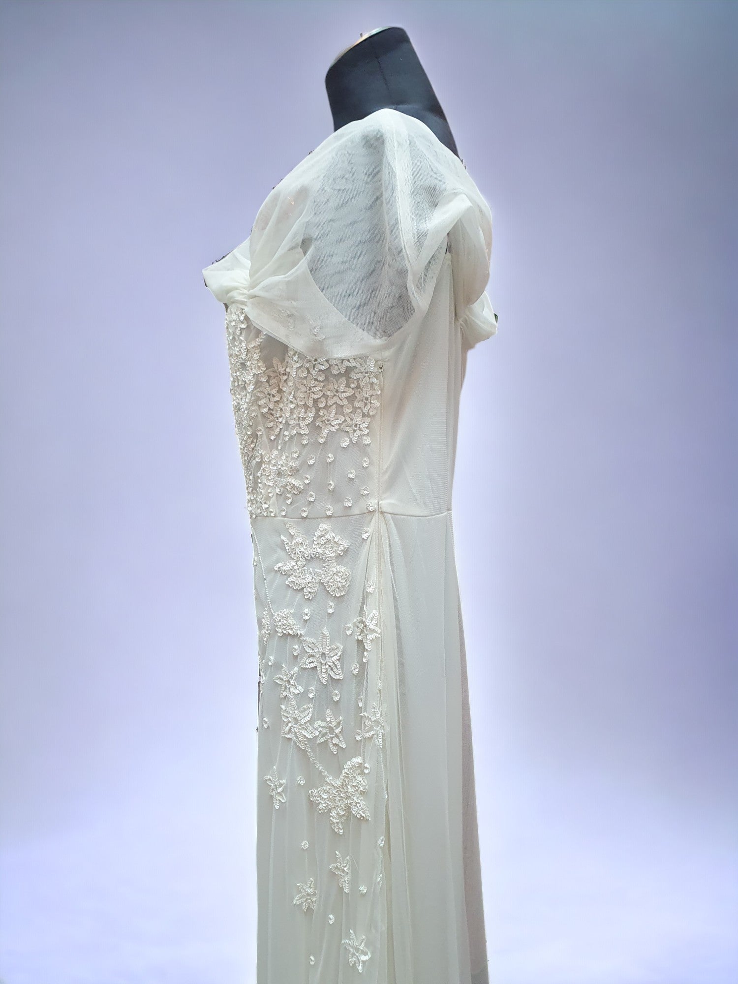 Soft Tulle Off Shoulder Gown