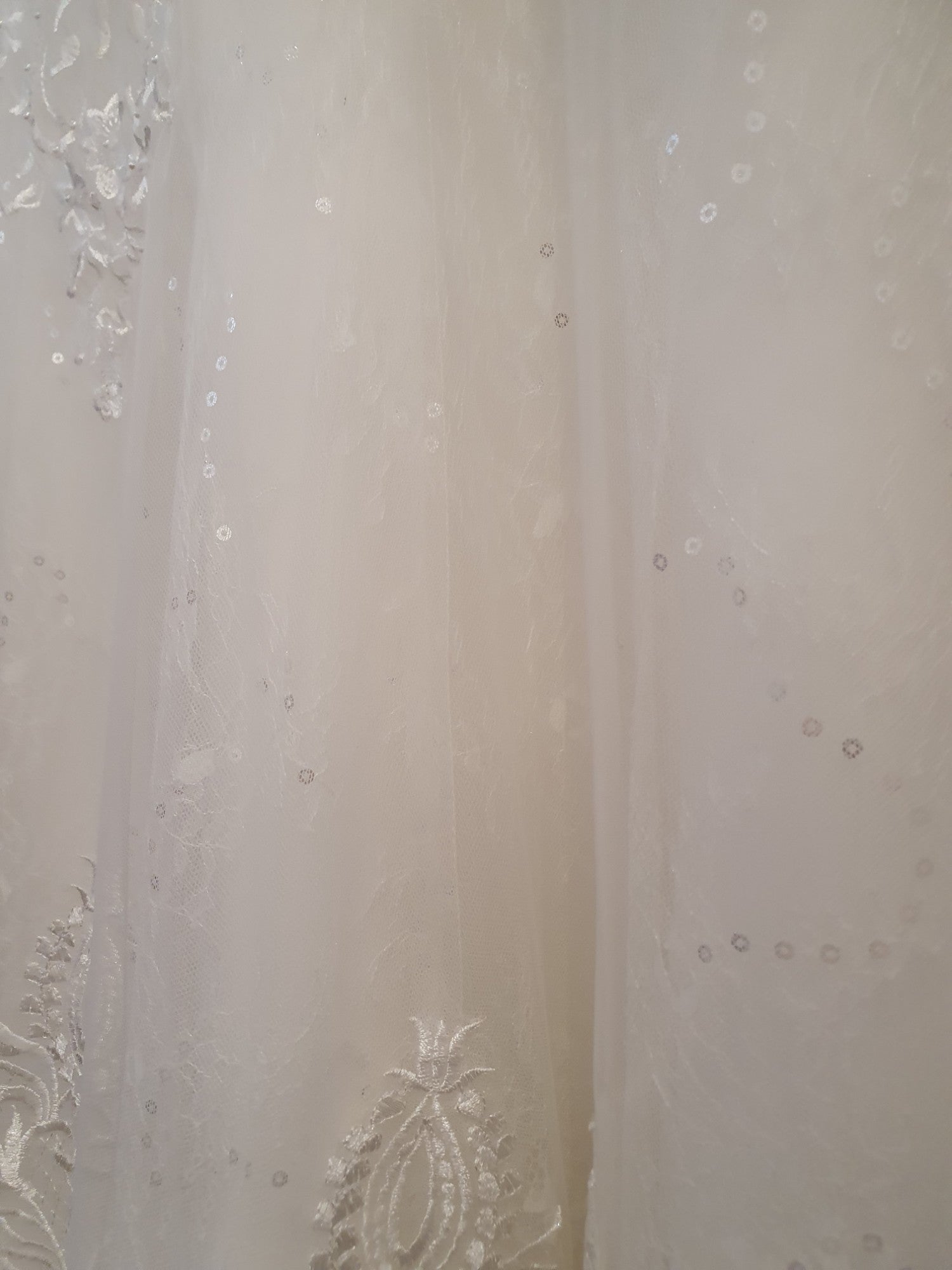 Brand New A-Line Gown with Long Train