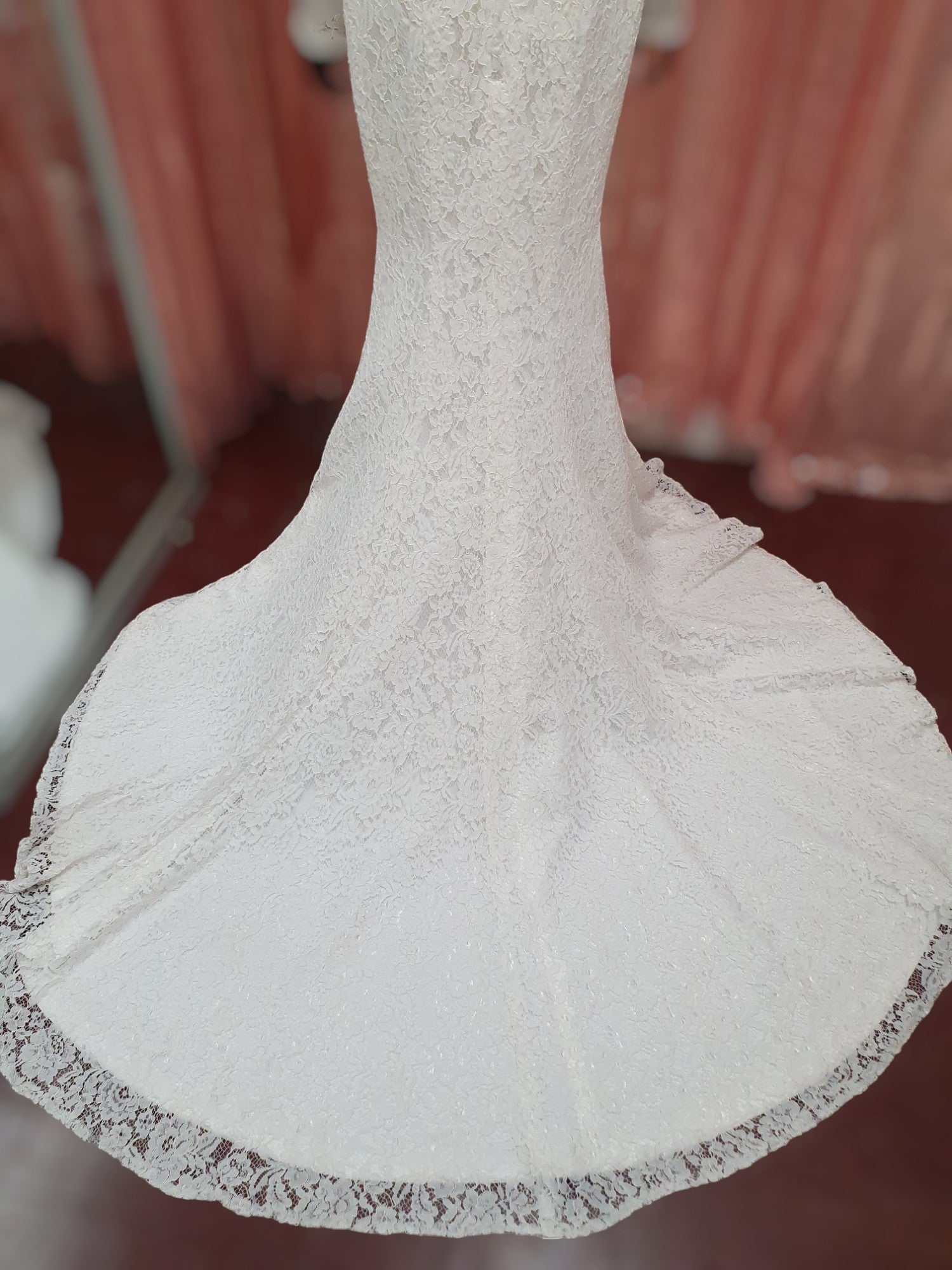 Diana Off Shoulder Long Sleeve Lace Gown