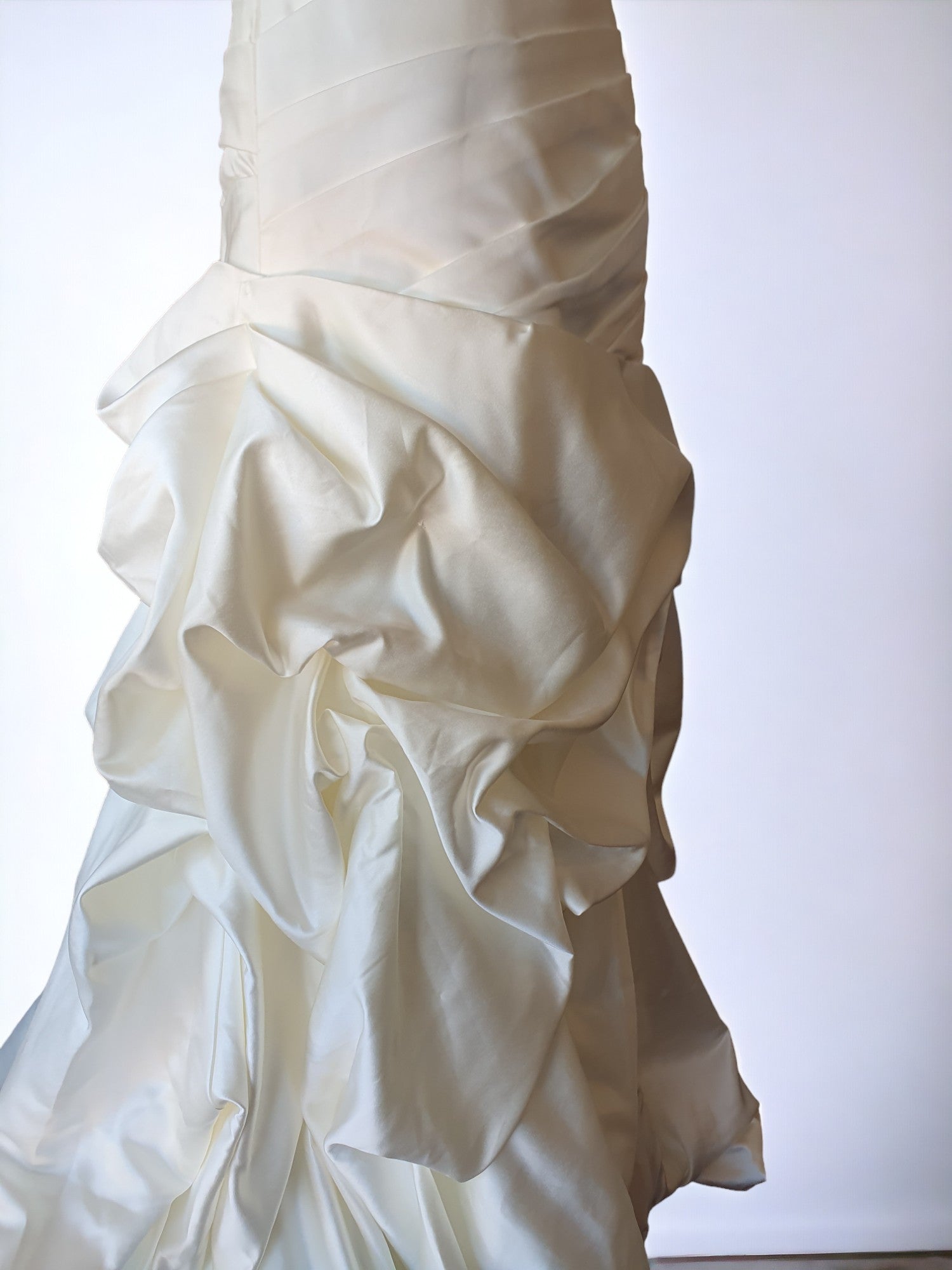 Strapless Cream Gown with Embroidered Florals