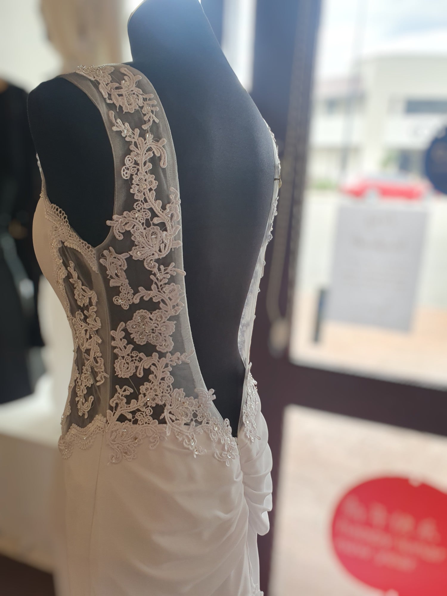 White Fitted Crepe Gown