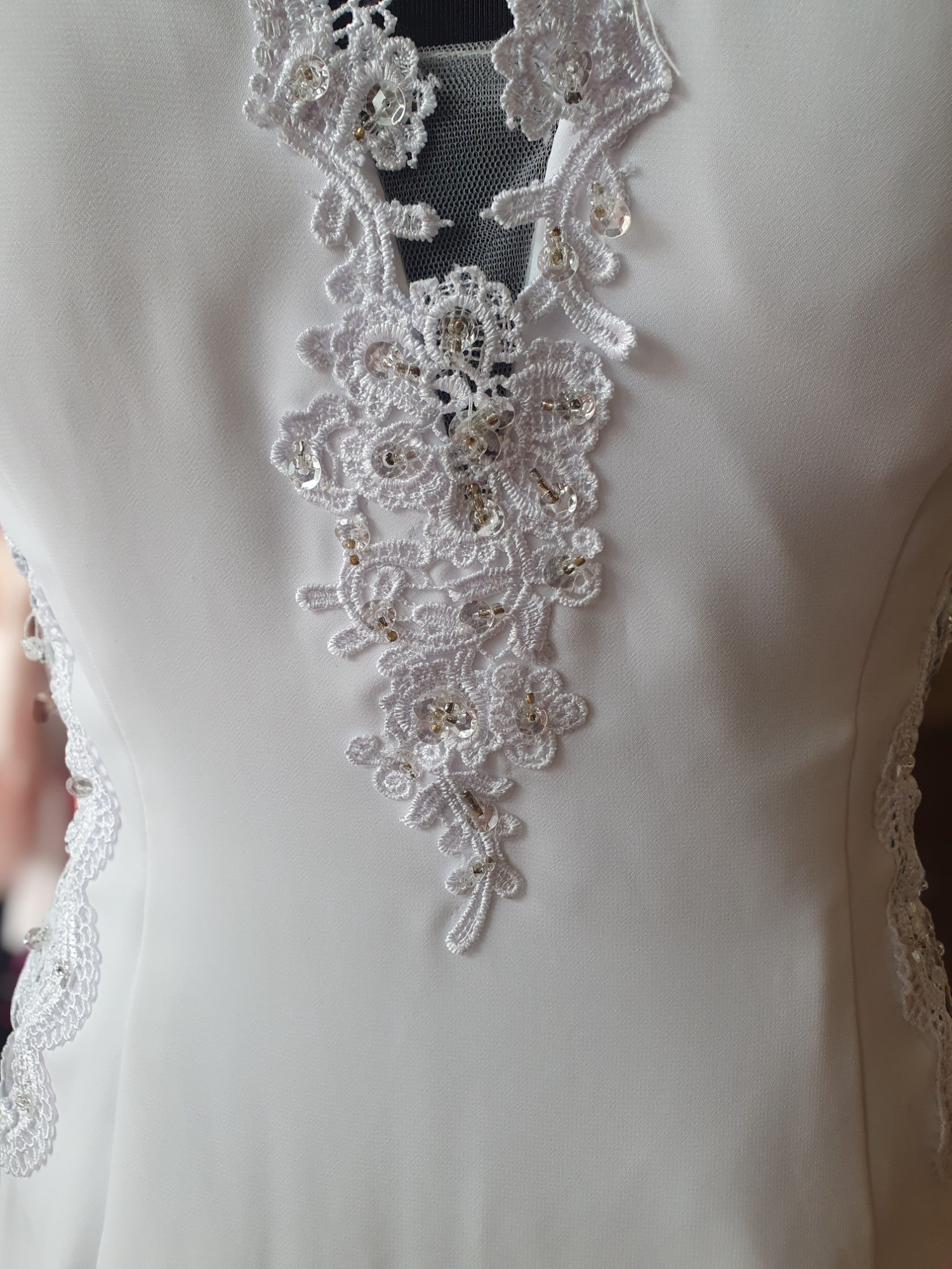 White Fitted Crepe Gown