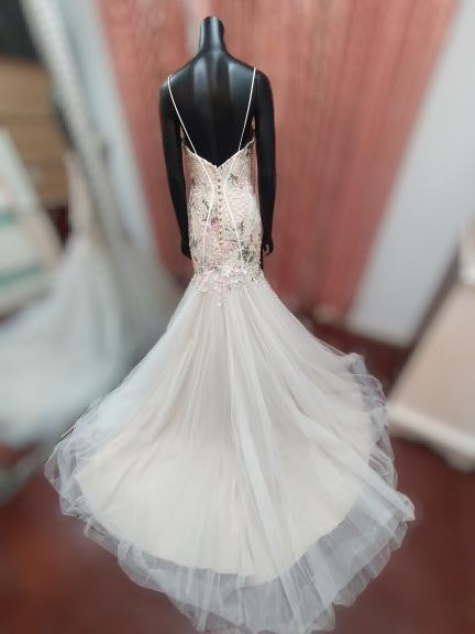 Q'Nique Floral Mermaid Amal Gown