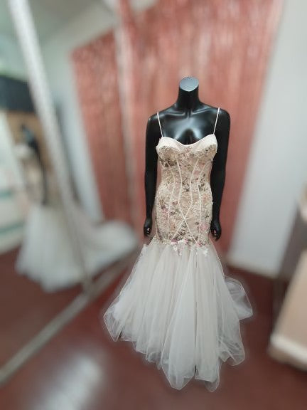 Q'Nique Floral Mermaid Amal Gown
